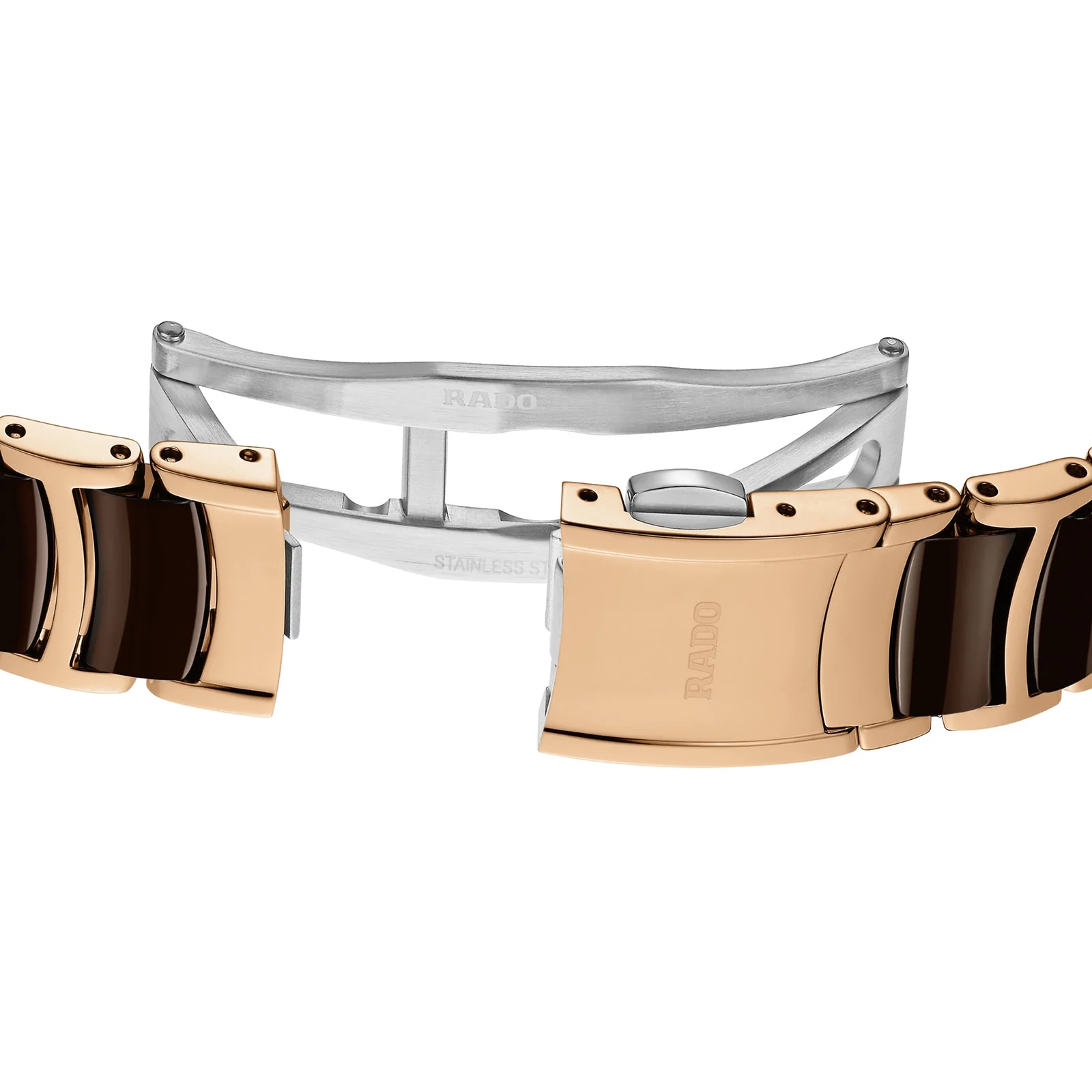 Centrix Automatic Diamonds | 30.5mm, Two-Tone Steel & PVD Rose Gold, Ceramic & Steel PVD Rose Gold, Diamond Brown Dial - Image 5
