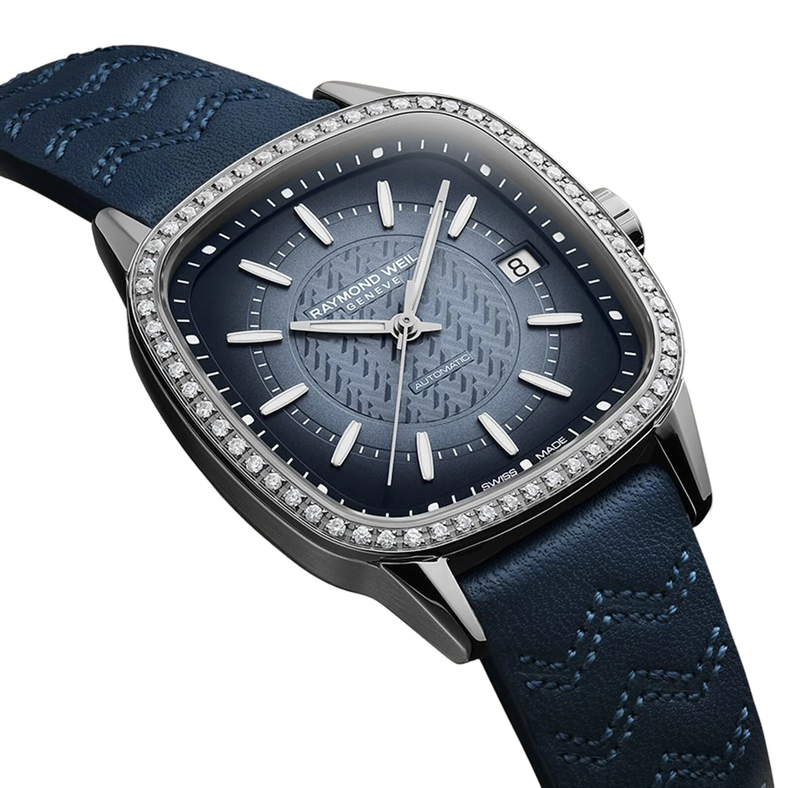 Freelancer Automatic 60 Diamonds Blue Dial | 34.5mm, Steel, Leather, Blue Dial - Image 4