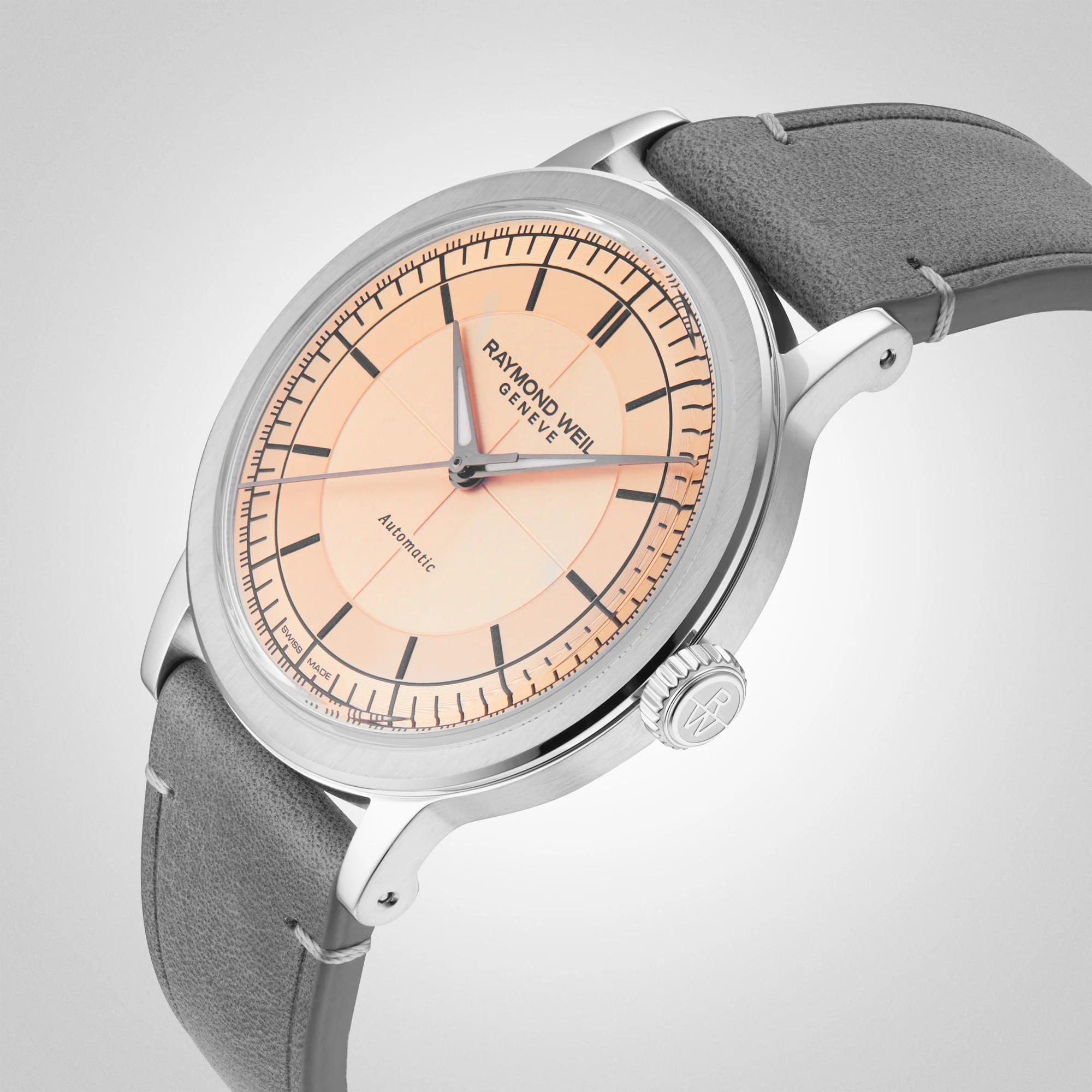 Millesime Automatic Salmon Sector Dial | 39.5mm, Steel, Leather, Pink Dial - Image 5