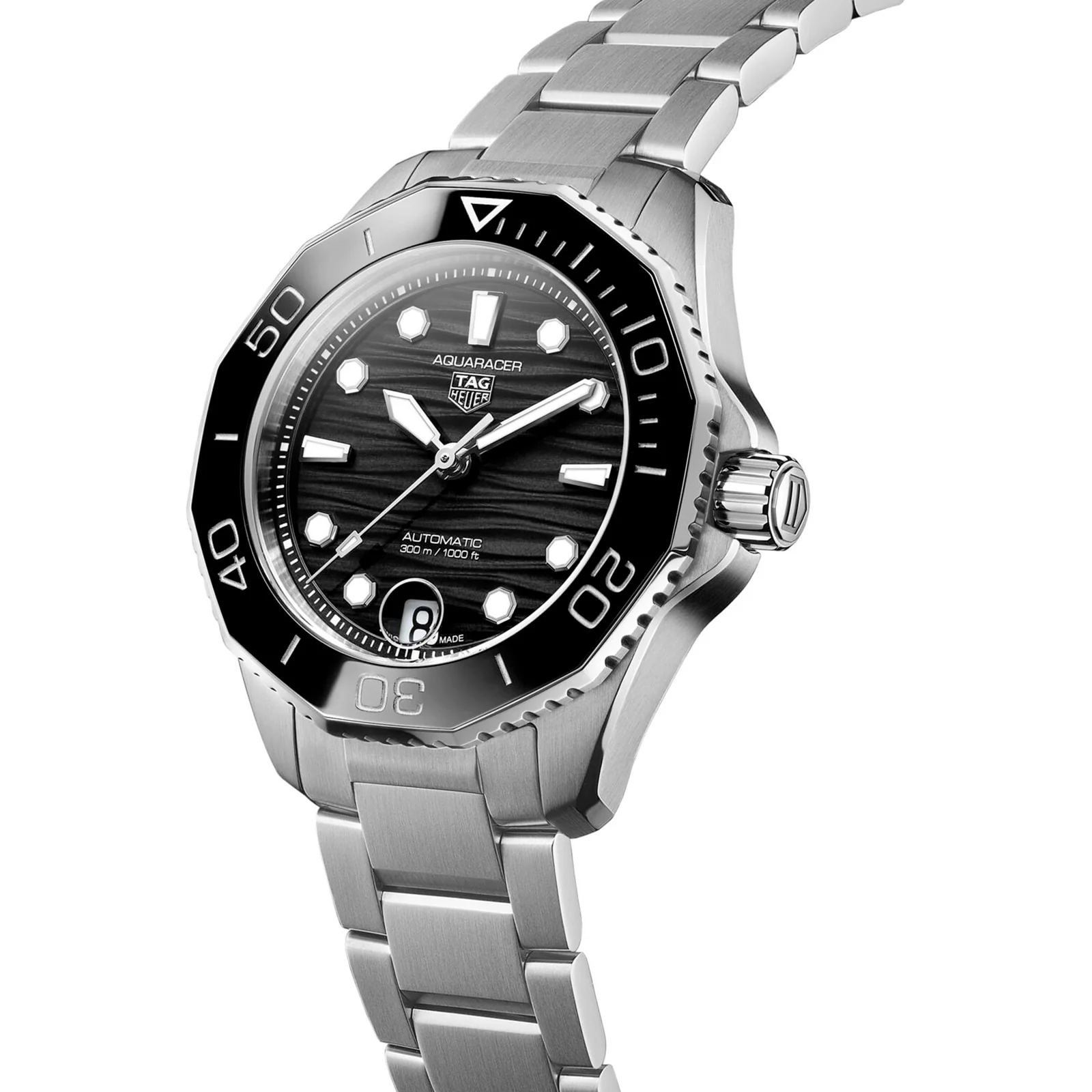 Aquaracer Professional 300 Date | 36mm, Steel, Diamond Black Dial - Image 2