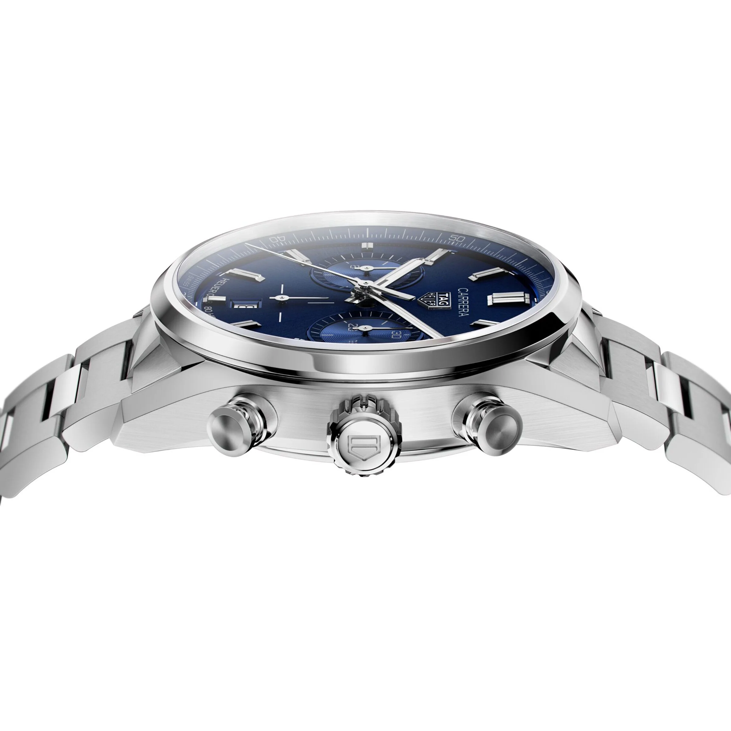 Carrera Chronograph | 42mm, Steel, Blue Dial - Image 3