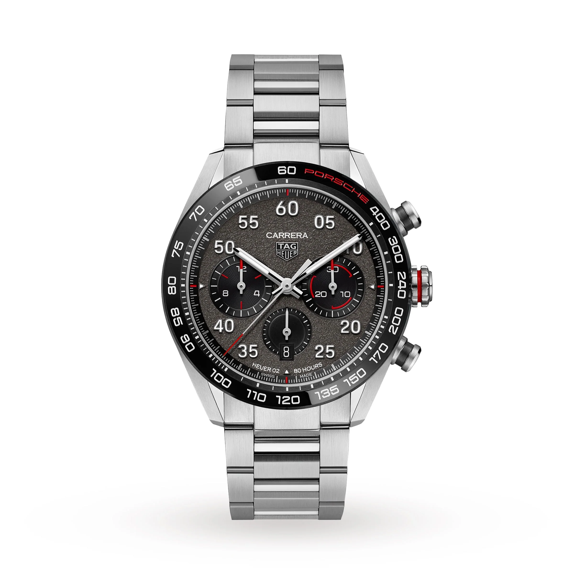 Special Edition Carrera Chronograph x Porsche | 44mm, Steel, Grey Dial