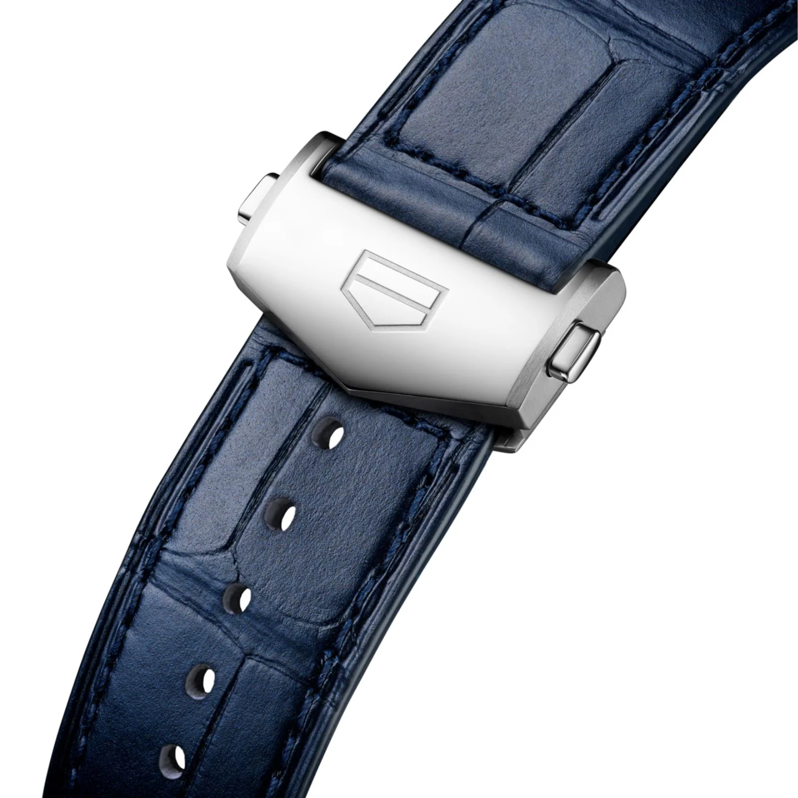 Carrera Chronograph | 39mm, Steel, Leather, Diamond Blue Dial - Image 4