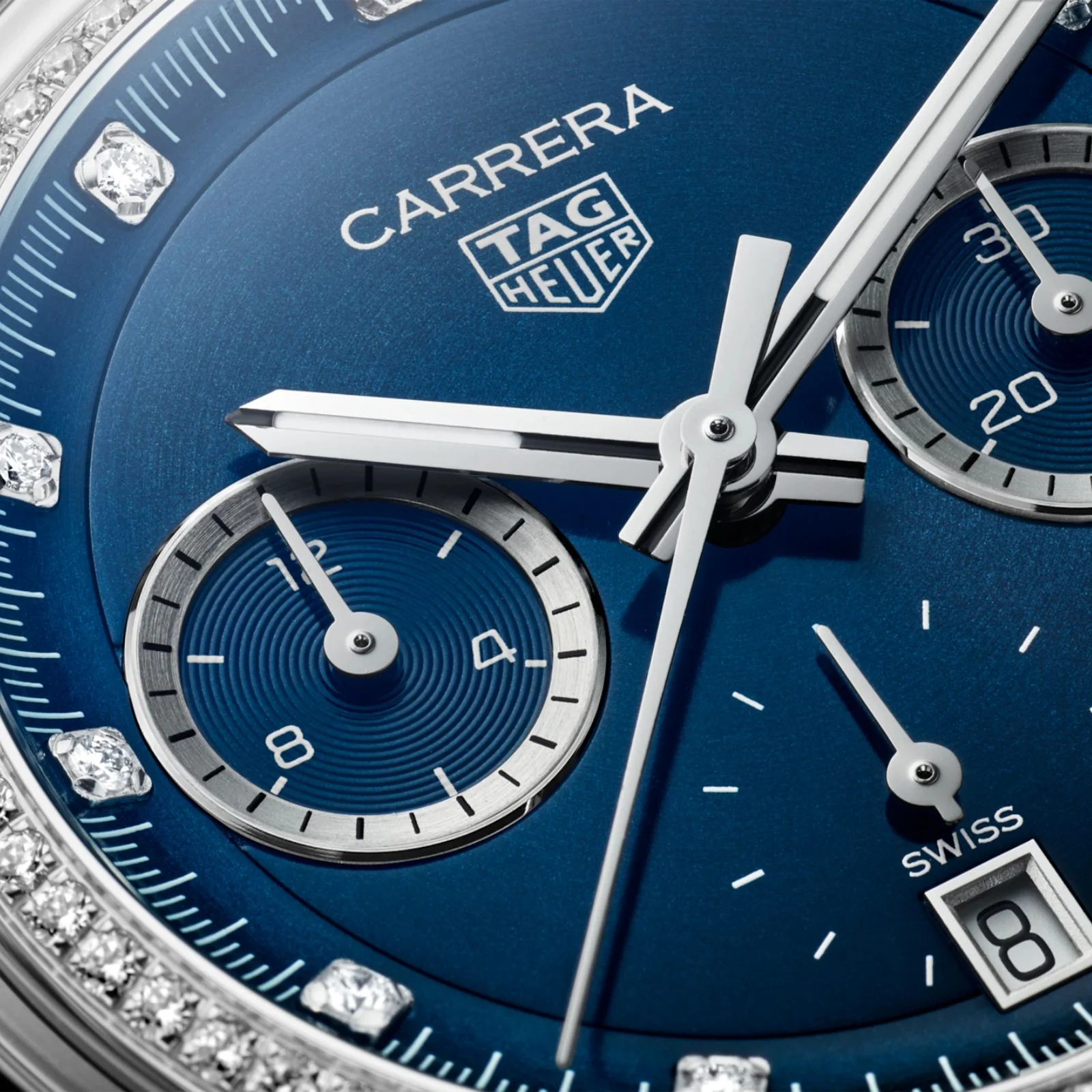 Carrera Chronograph | 39mm, Steel, Leather, Diamond Blue Dial - Image 5