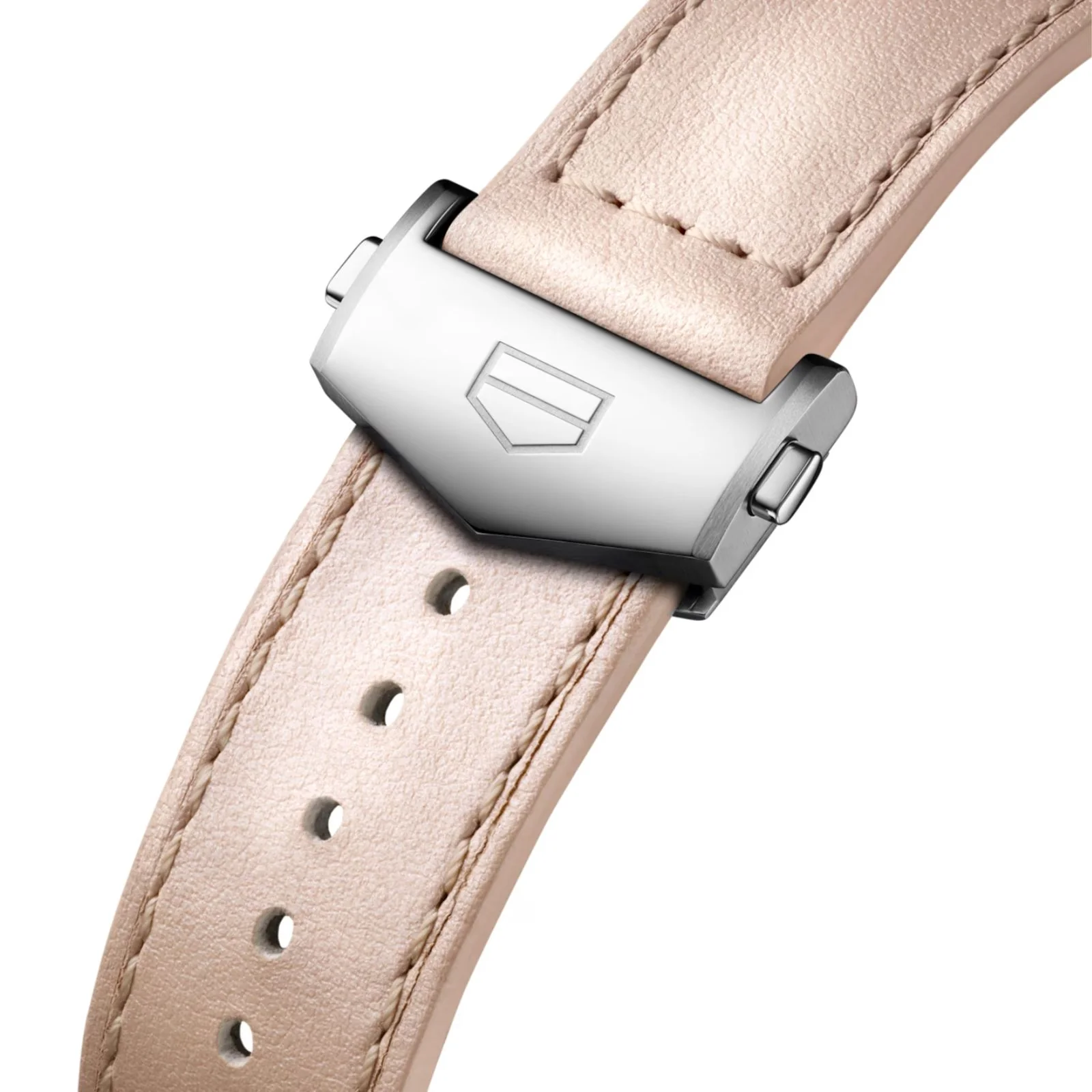 Carrera Chronograph | 39mm, Steel, Leather, Pink Dial - Image 4