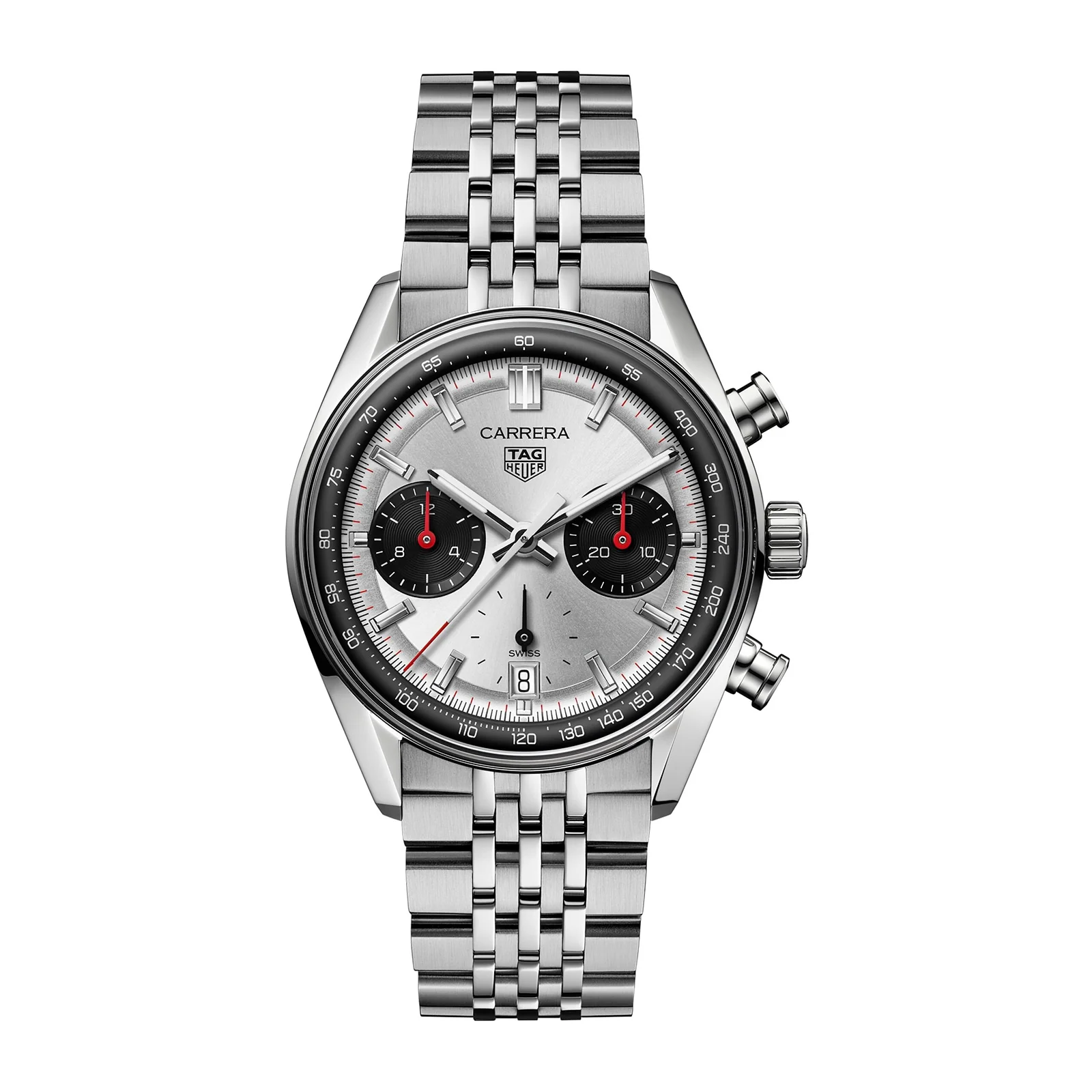 Carrera Chronograph | 39mm, Steel, Silver Dial