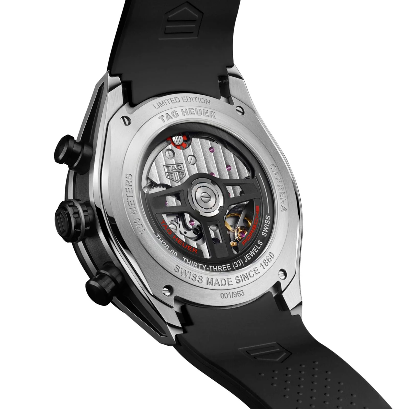 Limited Edition Carrera Chronograph x Porsche 963 | 44mm, Steel, Rubber, Grey Dial - Image 5