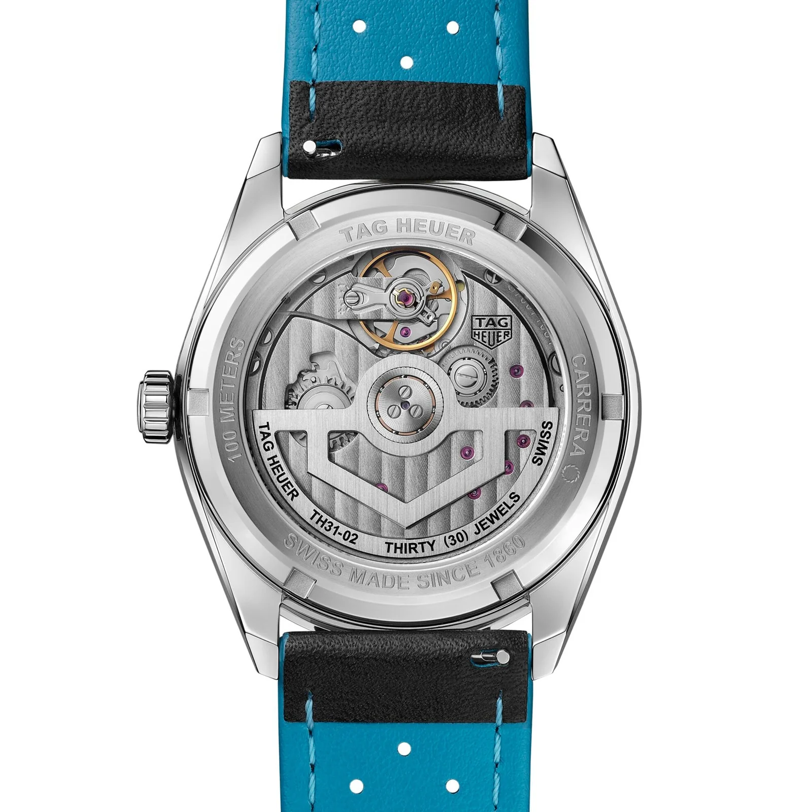 Carrera Day Day-Date | 41mm, Steel, Leather, Black Dial - Image 5