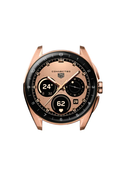 Connected Calibre E5 40mm | 40mm, Two-Tone Steel & PVD Rose Gold, Rubber, Black Dial - Image 5
