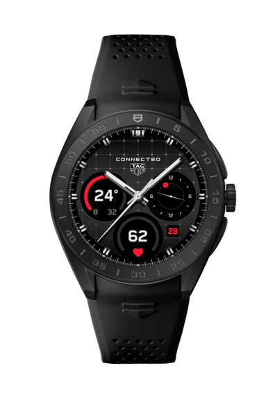 Connected Calibre E5 45mm | 45mm, Titanium DLC, Rubber, Black Dial
