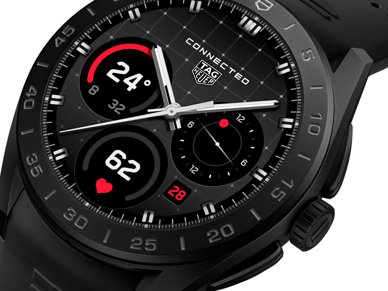 Connected Calibre E5 45mm | 45mm, Titanium DLC, Rubber, Black Dial - Image 4
