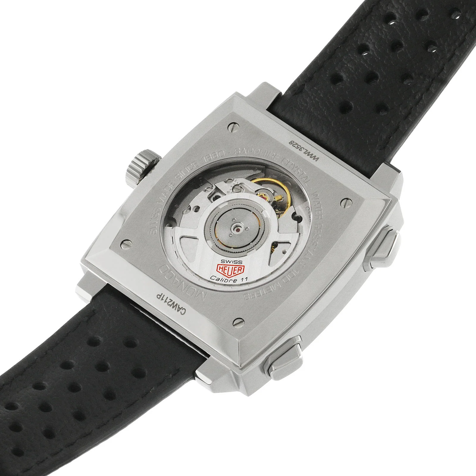 Monaco Chronograph | 39mm, Steel, Leather, Blue Dial - Image 6