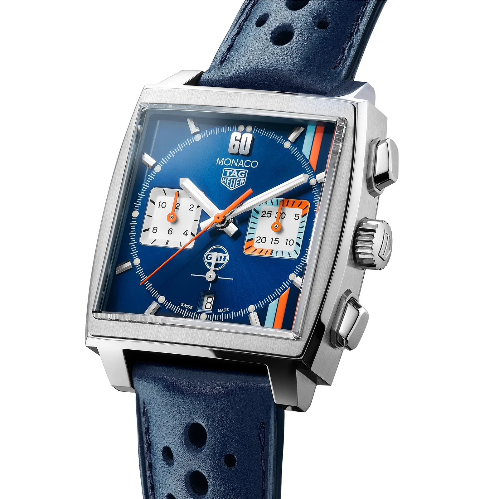 Special Edition Monaco Gulf | 39mm, Steel, Leather, Blue Dial - Image 2