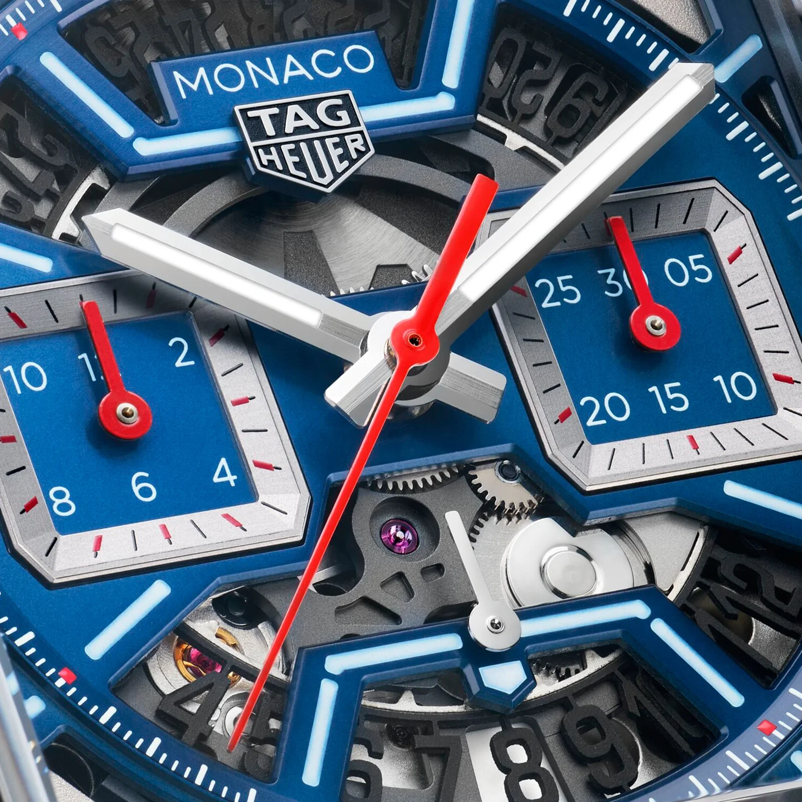Monaco Chronograph | 39mm, Titanium, Leather, Blue Dial, Silver Bezel - Image 3