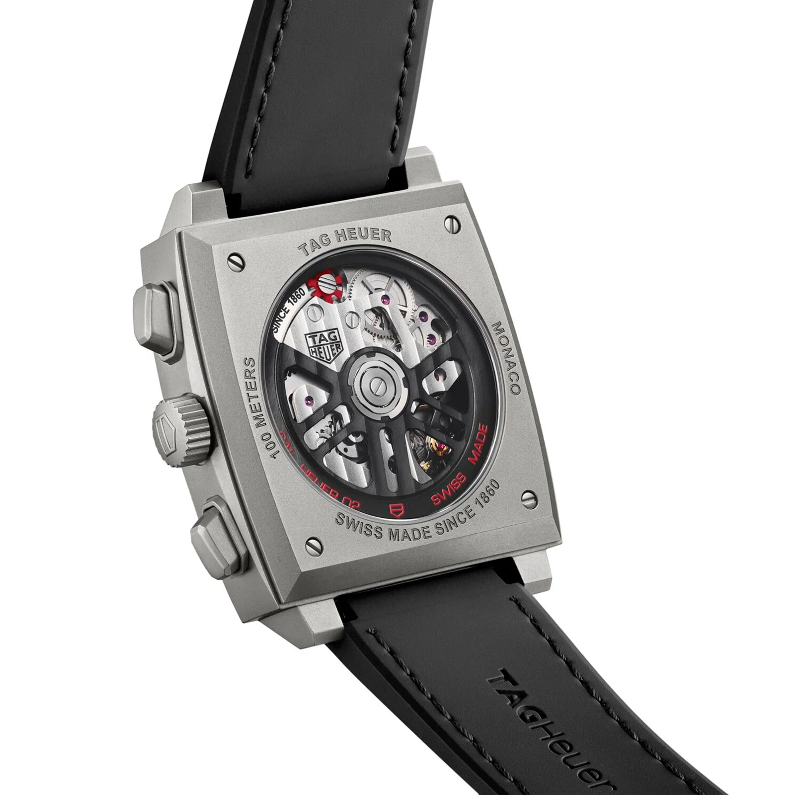 Monaco Chronograph | 39mm, Titanium, Leather, Black Dial - Image 5
