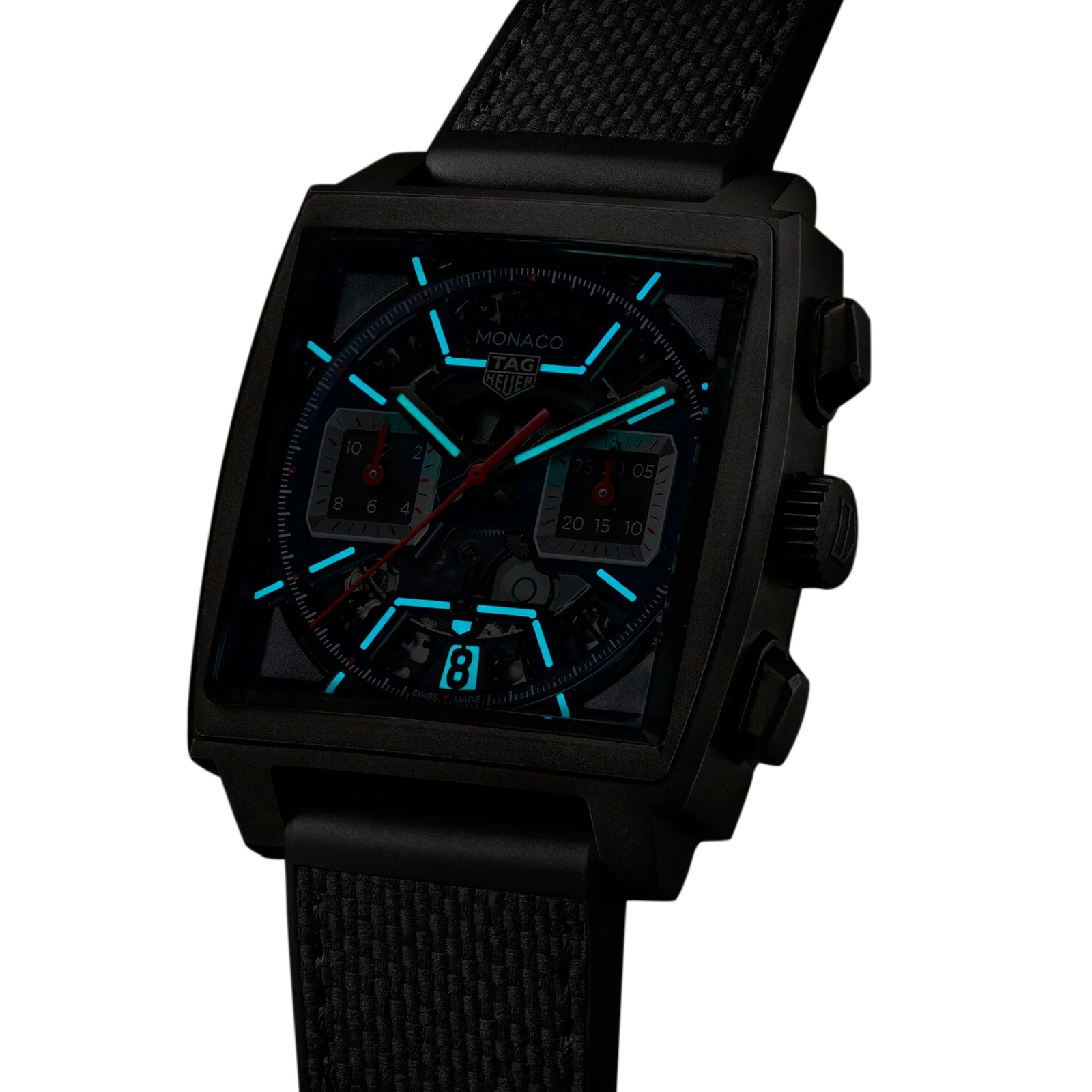 Monaco Chronograph | 39mm, Titanium, Leather, Black Dial - Image 7