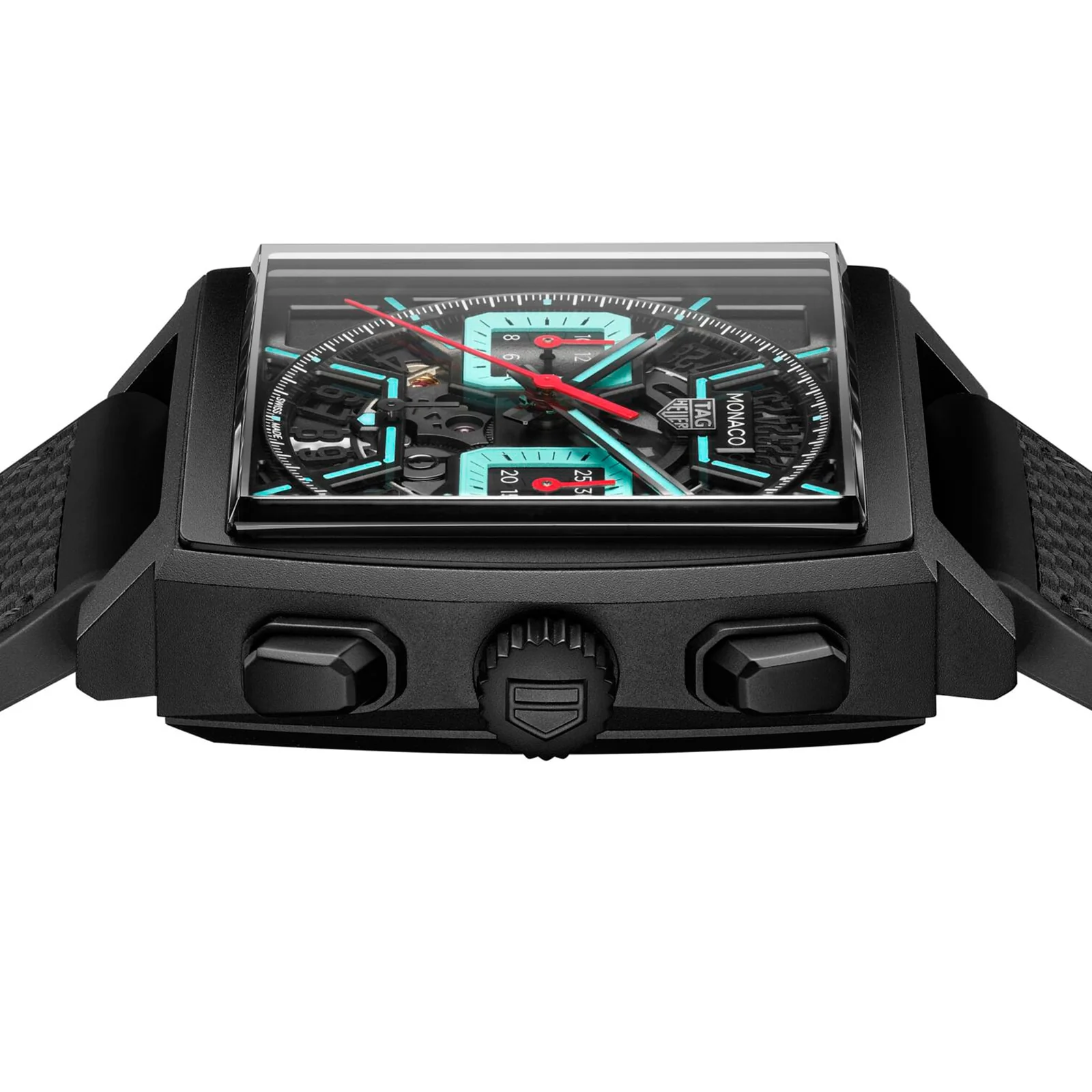 Monaco Chronograph | 39mm, Titanium DLC, Leather, Black Dial - Image 4
