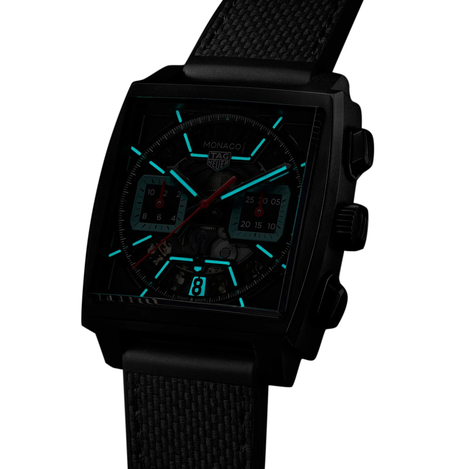 Monaco Chronograph | 39mm, Titanium DLC, Leather, Black Dial - Image 7