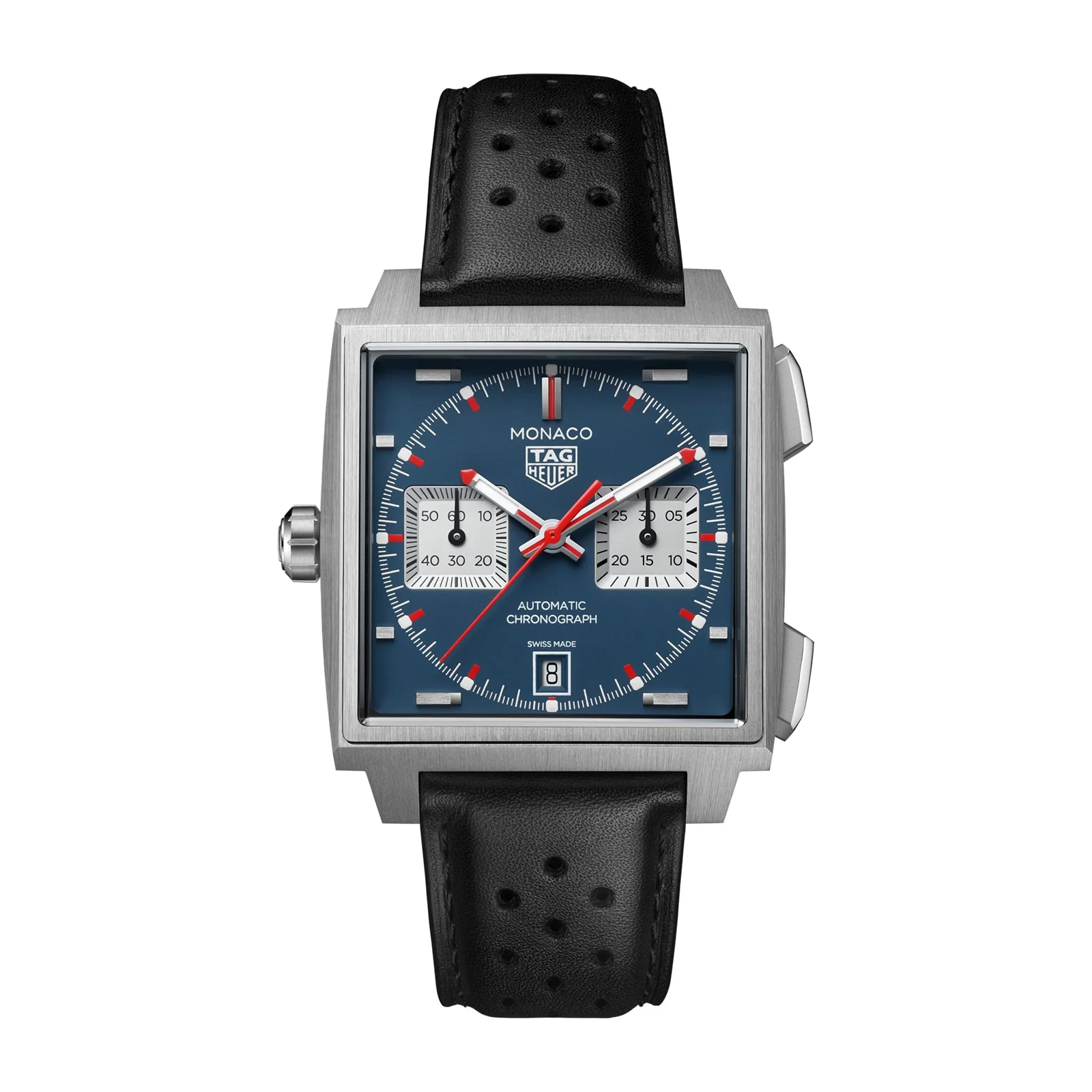 Monaco Chronograph | 39mm, Titanium, Leather, Blue Dial