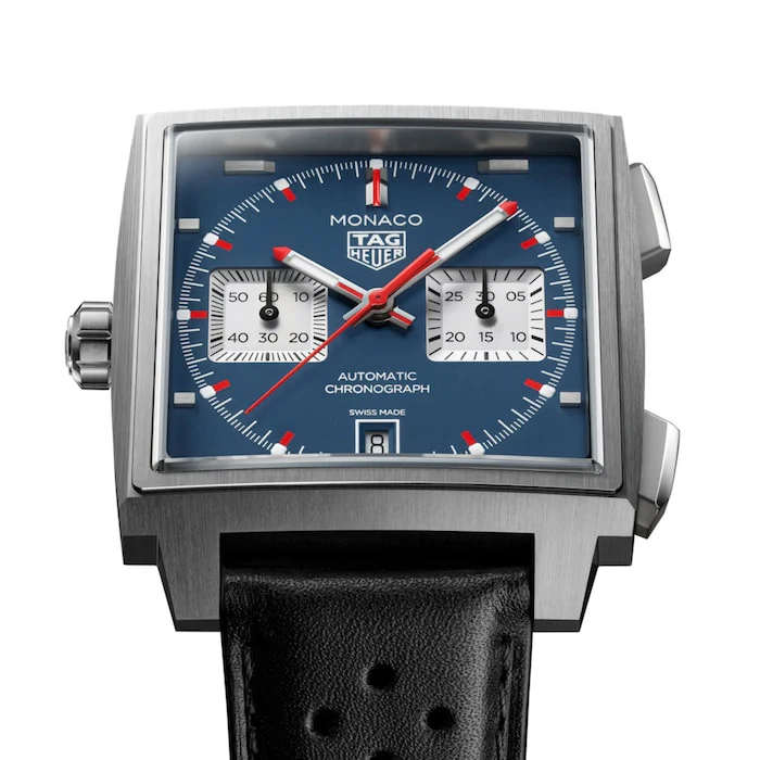 Monaco Chronograph | 39mm, Titanium, Leather, Blue Dial - Image 3