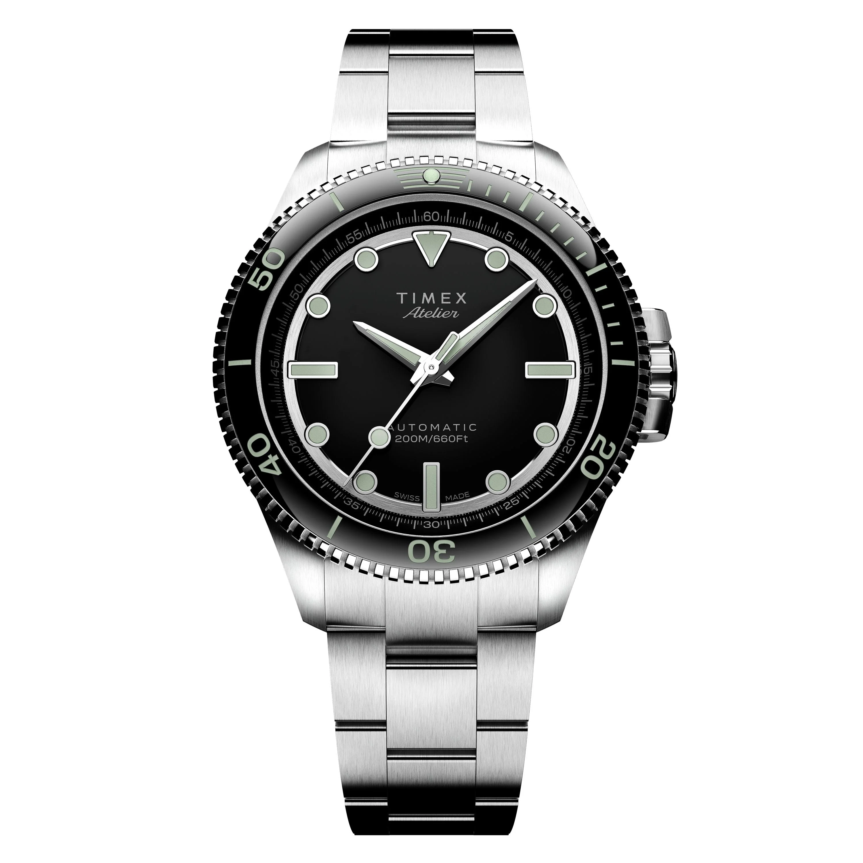 Atelier Marine M1a Swiss Made Automatic | 41mm, Steel, Black Dial