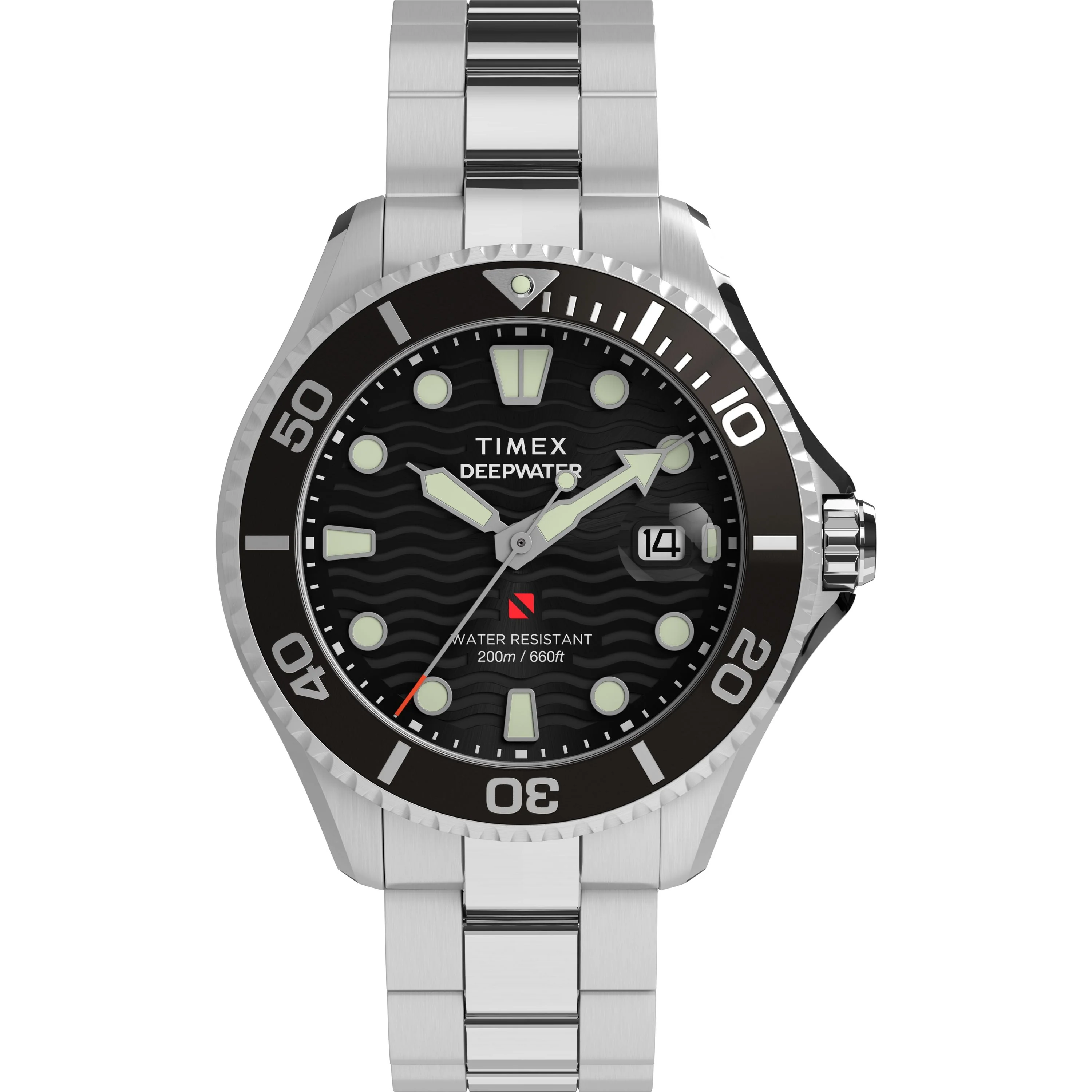 Deepwater Meridian 200 | 44mm, Steel, Black Dial
