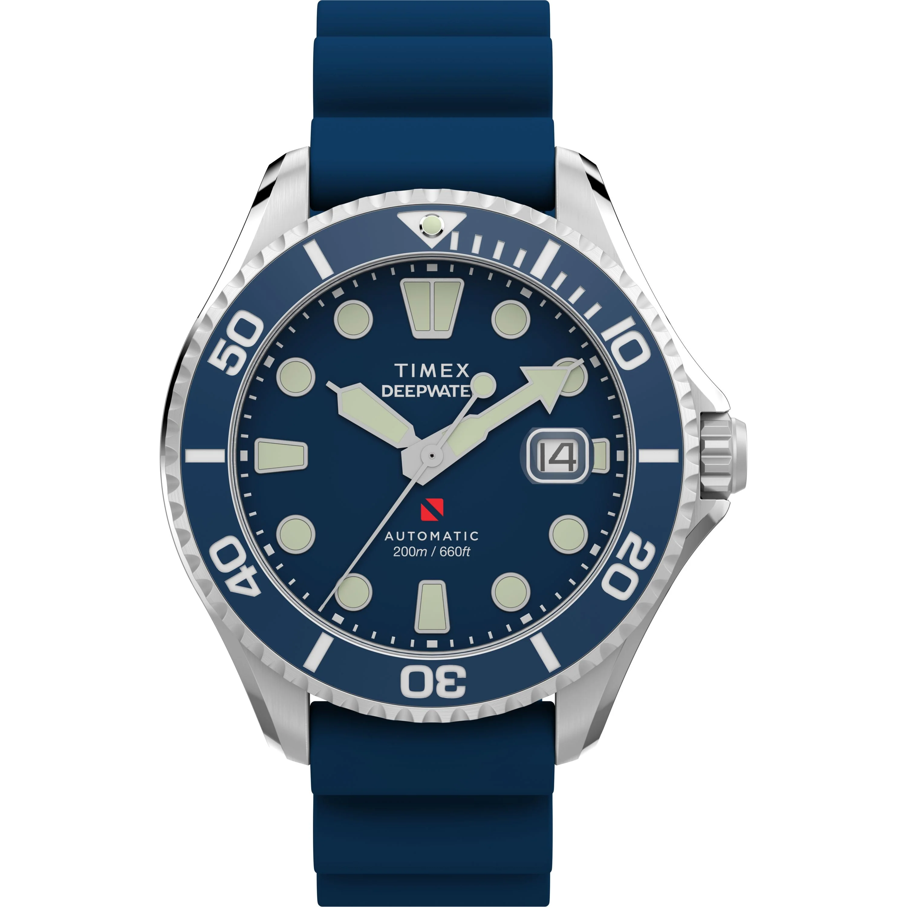 Deepwater Meridian 200 Automatic | 44mm, Steel, Rubber, Blue Dial