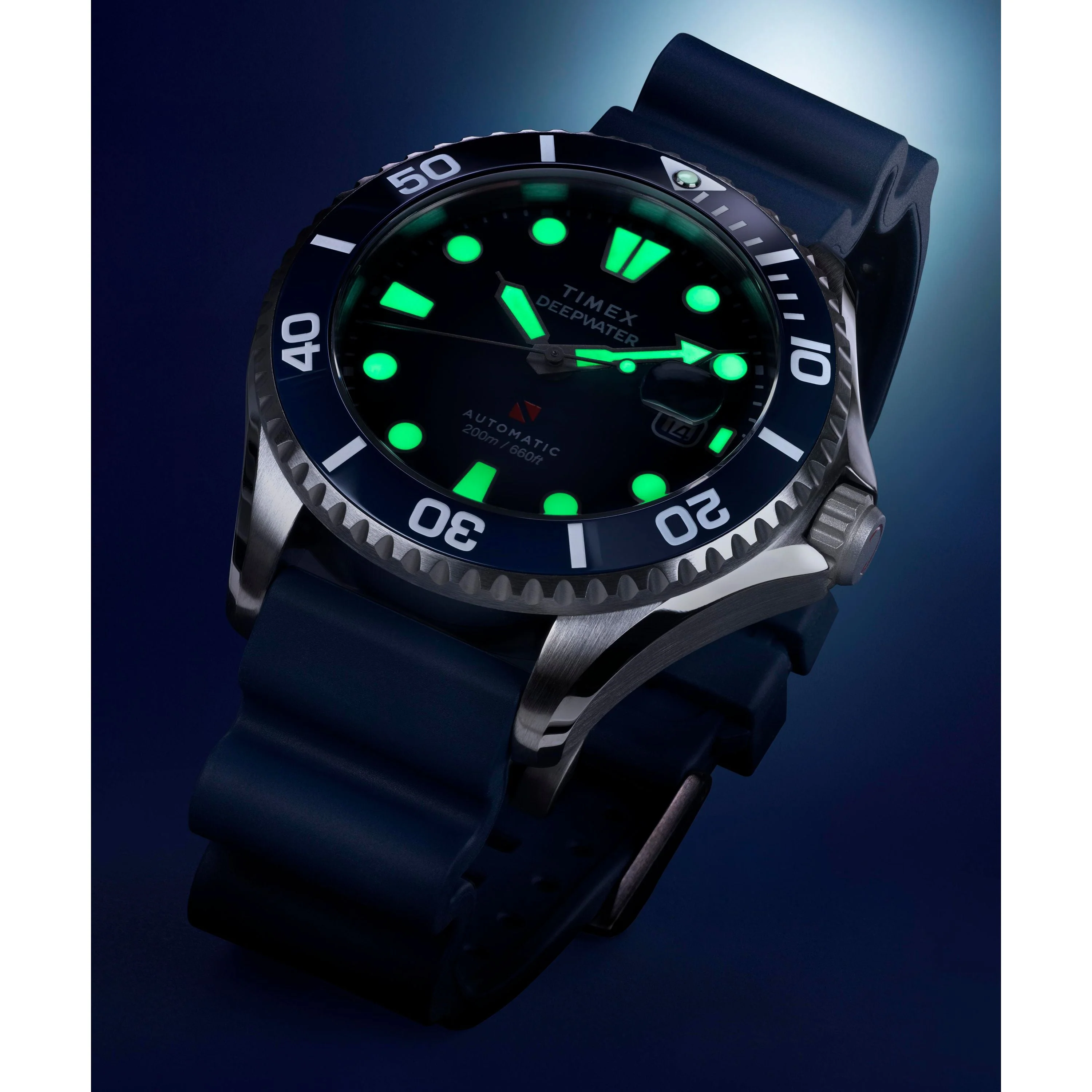 Deepwater Meridian 200 Automatic | 44mm, Steel, Rubber, Blue Dial - Image 6