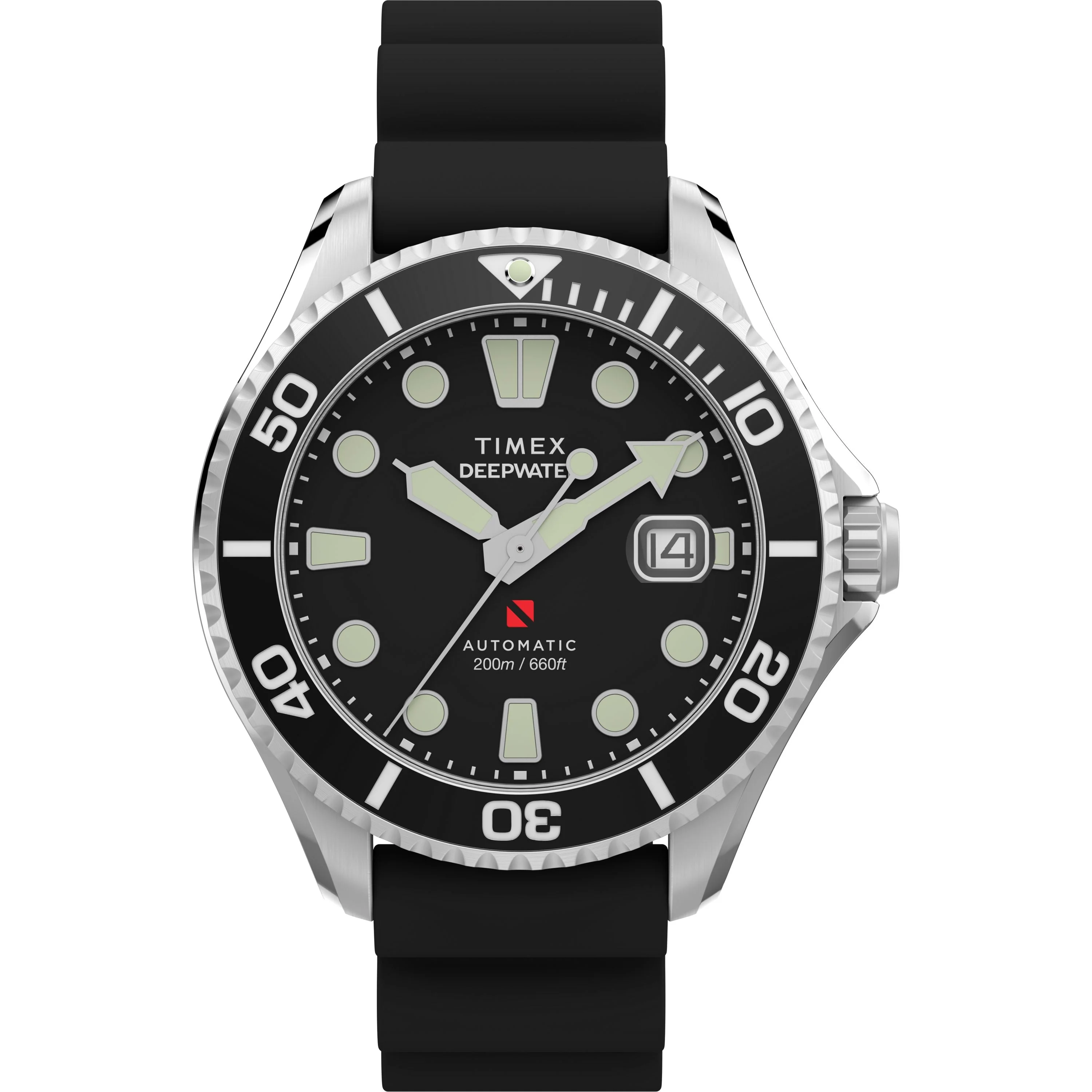 Deepwater Meridian 200 Automatic | 44mm, Steel, Rubber, Black Dial