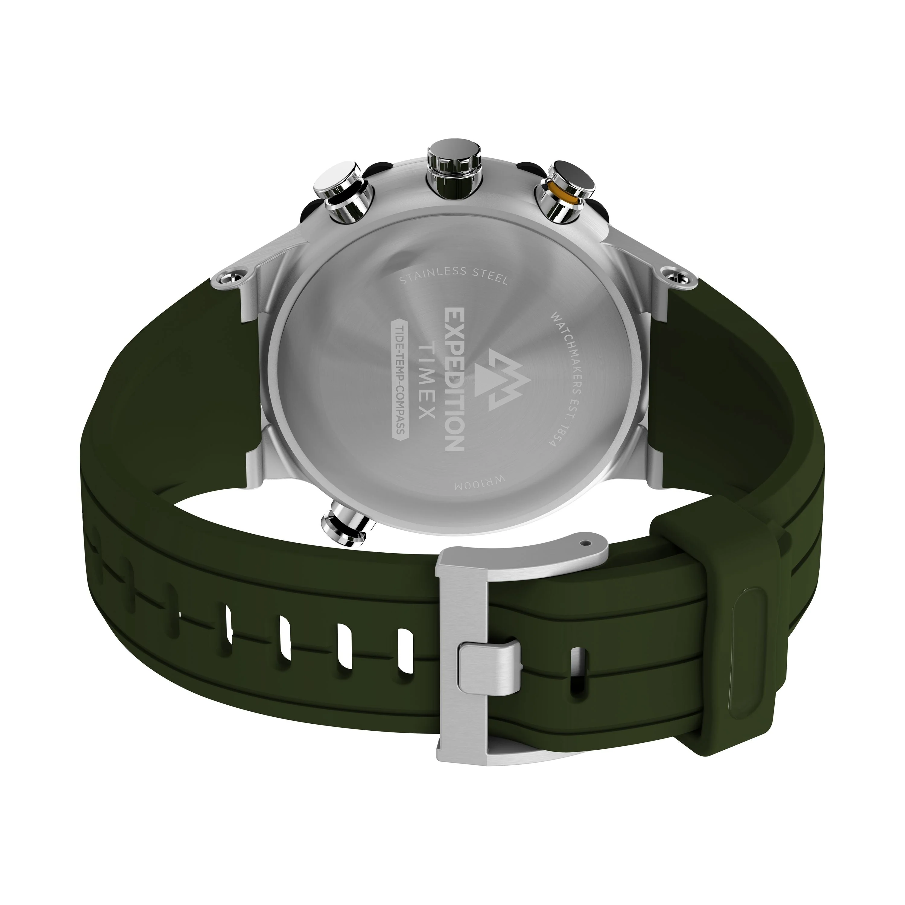 Expedition® Tide-Temp-Compass | 45mm, Steel, Silicone, Green Dial - Image 5