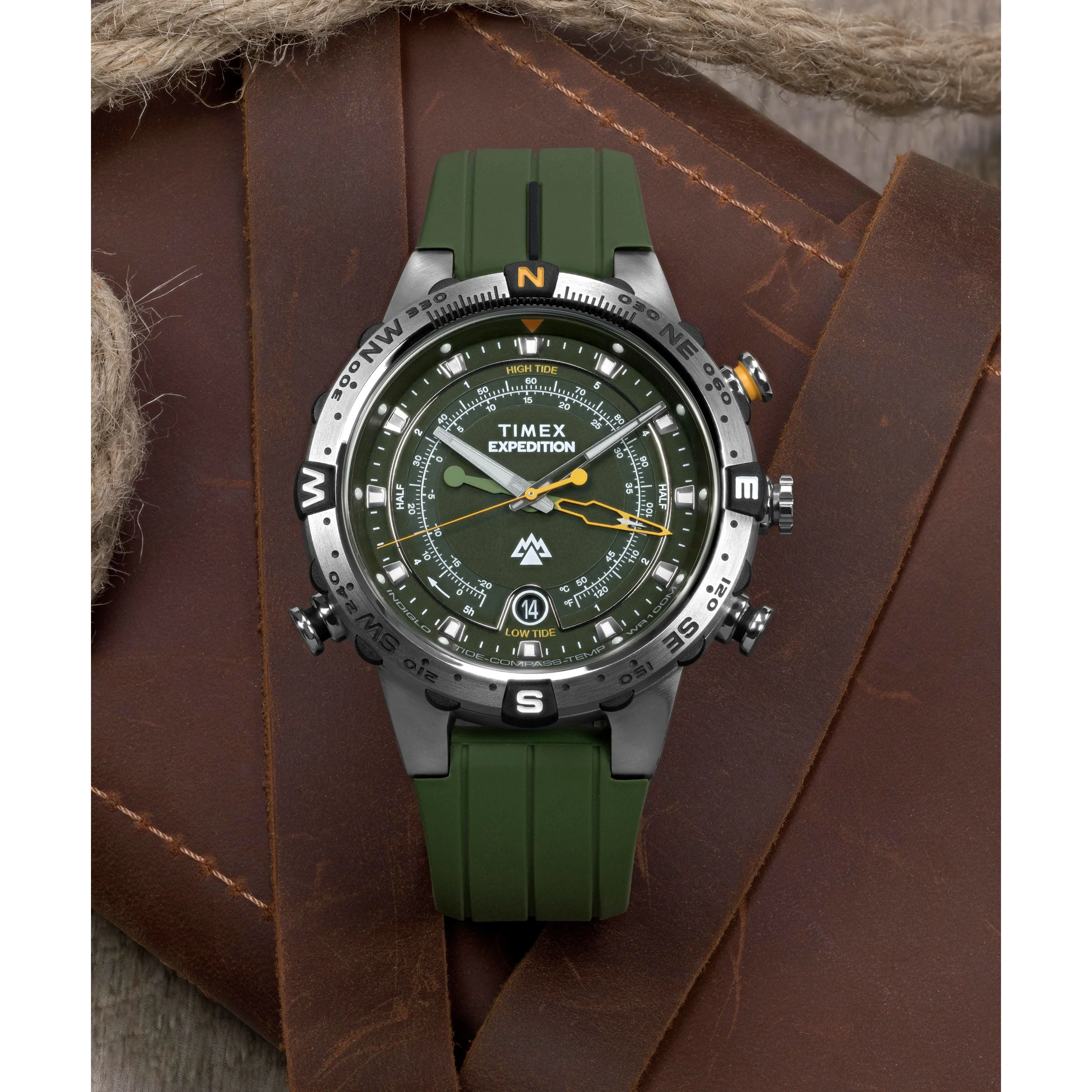 Expedition® Tide-Temp-Compass | 45mm, Steel, Silicone, Green Dial - Image 6