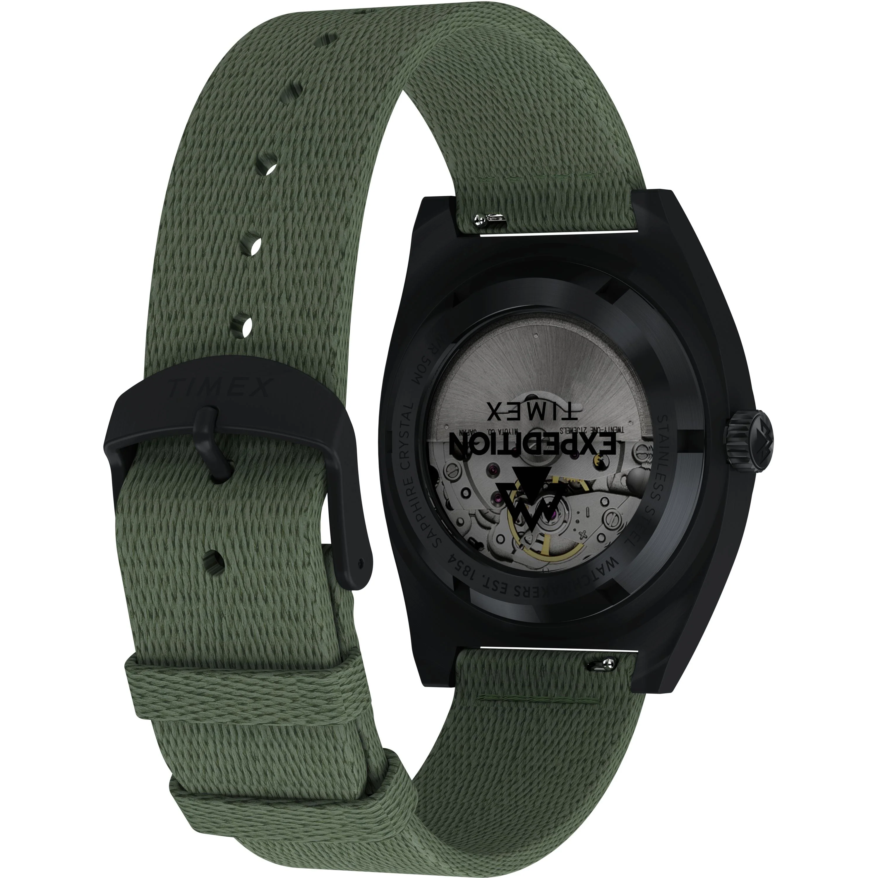 Expedition® Capstone Automatic | 39mm, Steel, Faux Leather, Green Dial - Image 5