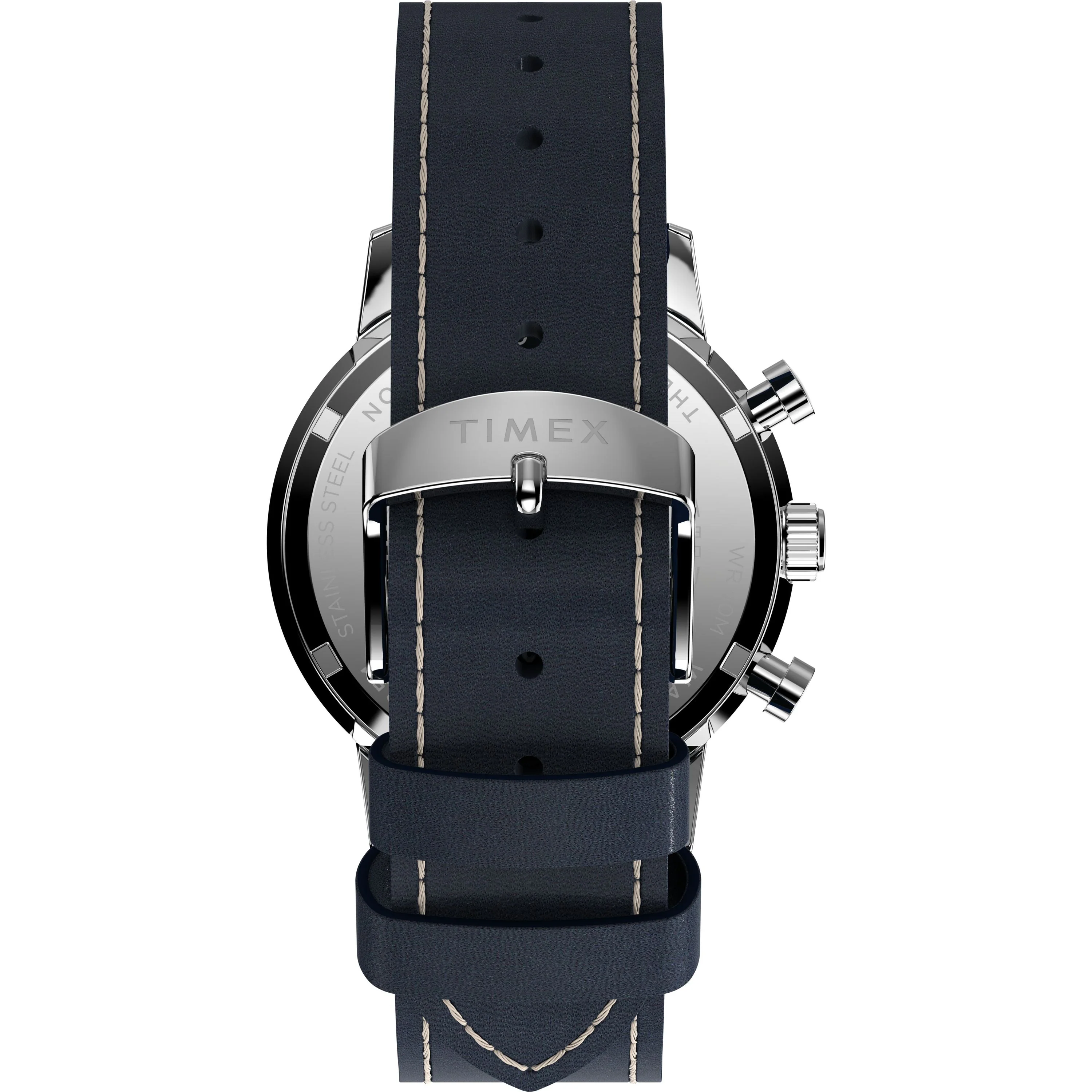 Marlin® Chronograph Tachymeter | 40mm, Steel, Leather, Blue Dial - Image 3