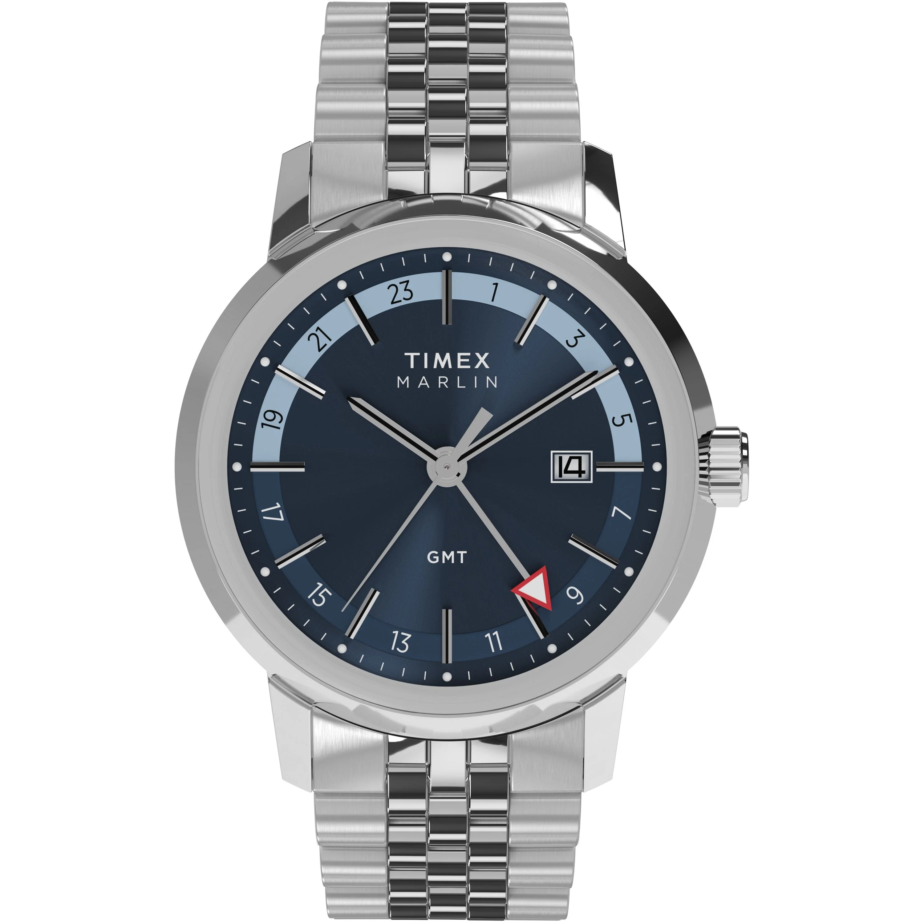 Marlin® Quartz GMT | 40mm, Steel, Blue Dial