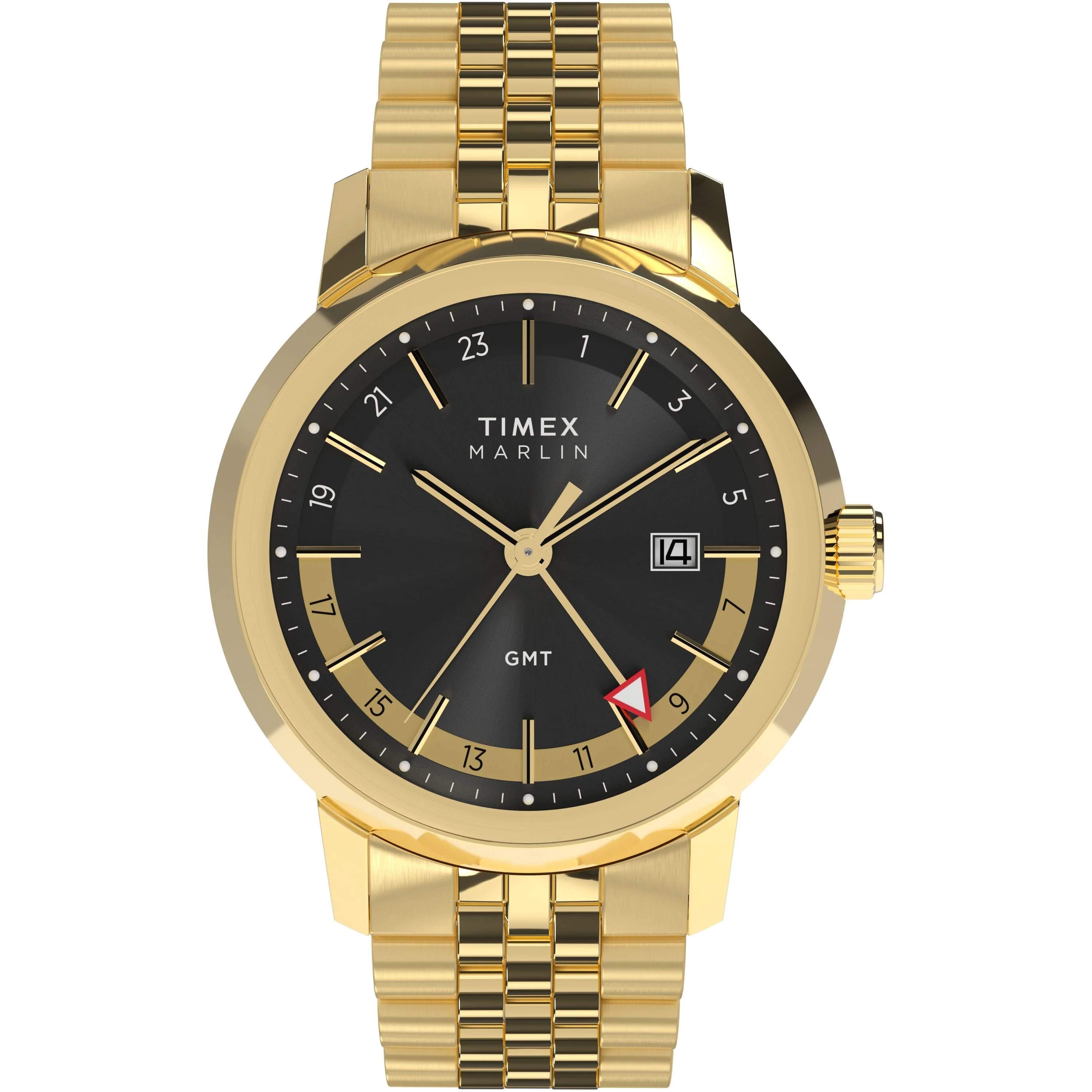 Marlin® Quartz GMT | 40mm, Steel, Black Dial