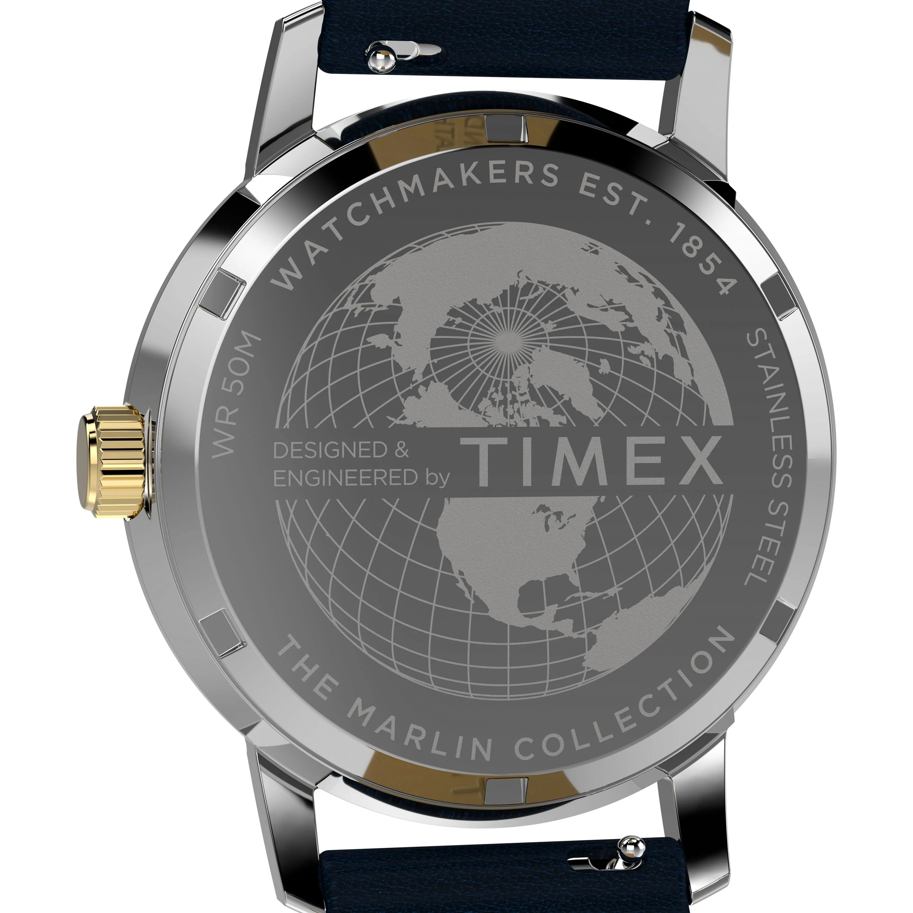 Marlin® Quartz GMT | 40mm, Steel, Leather, Blue Dial - Image 4