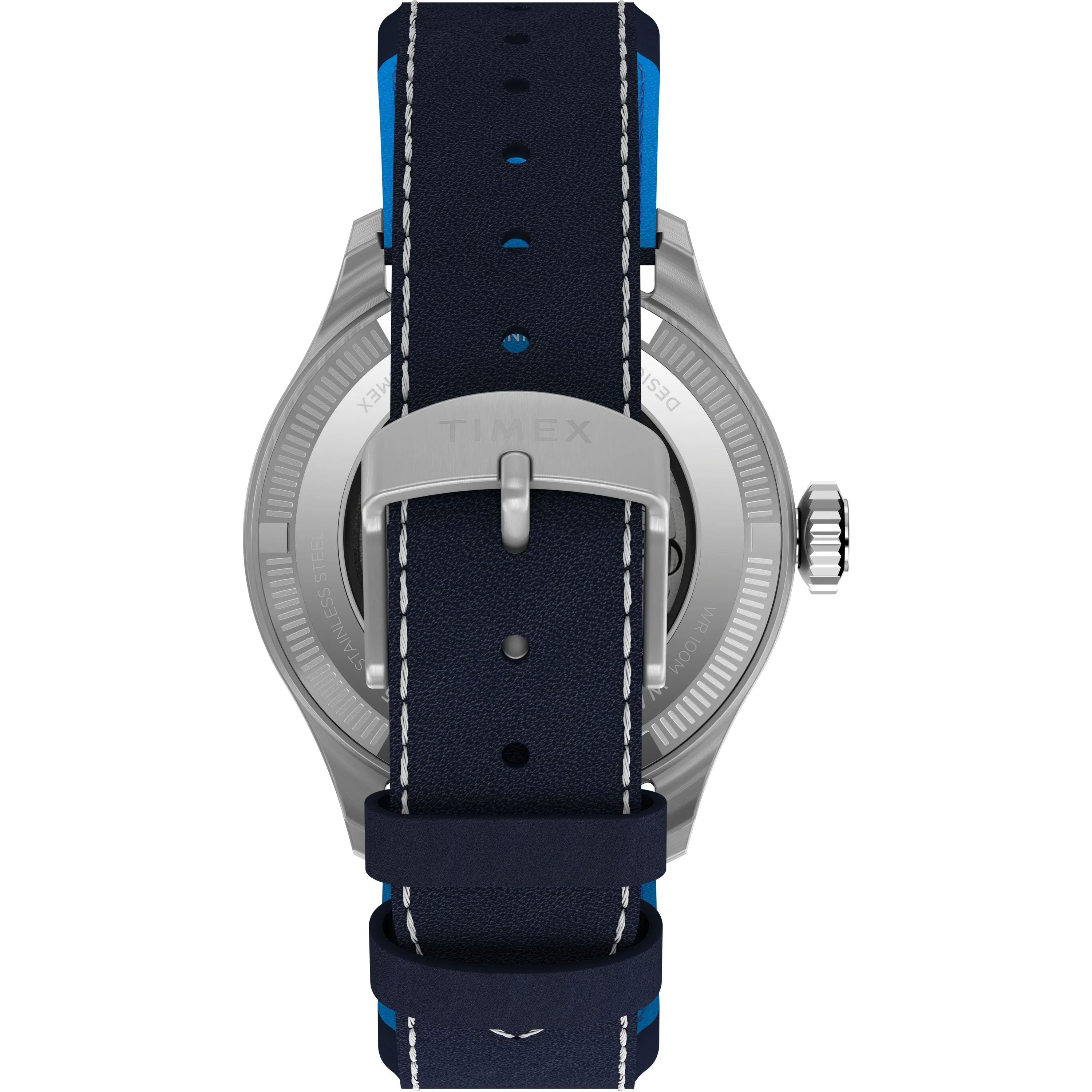 Timex x Pan Am® Waterbury Automatic Ace | 41mm, Steel, Leather, Blue Dial - Image 3