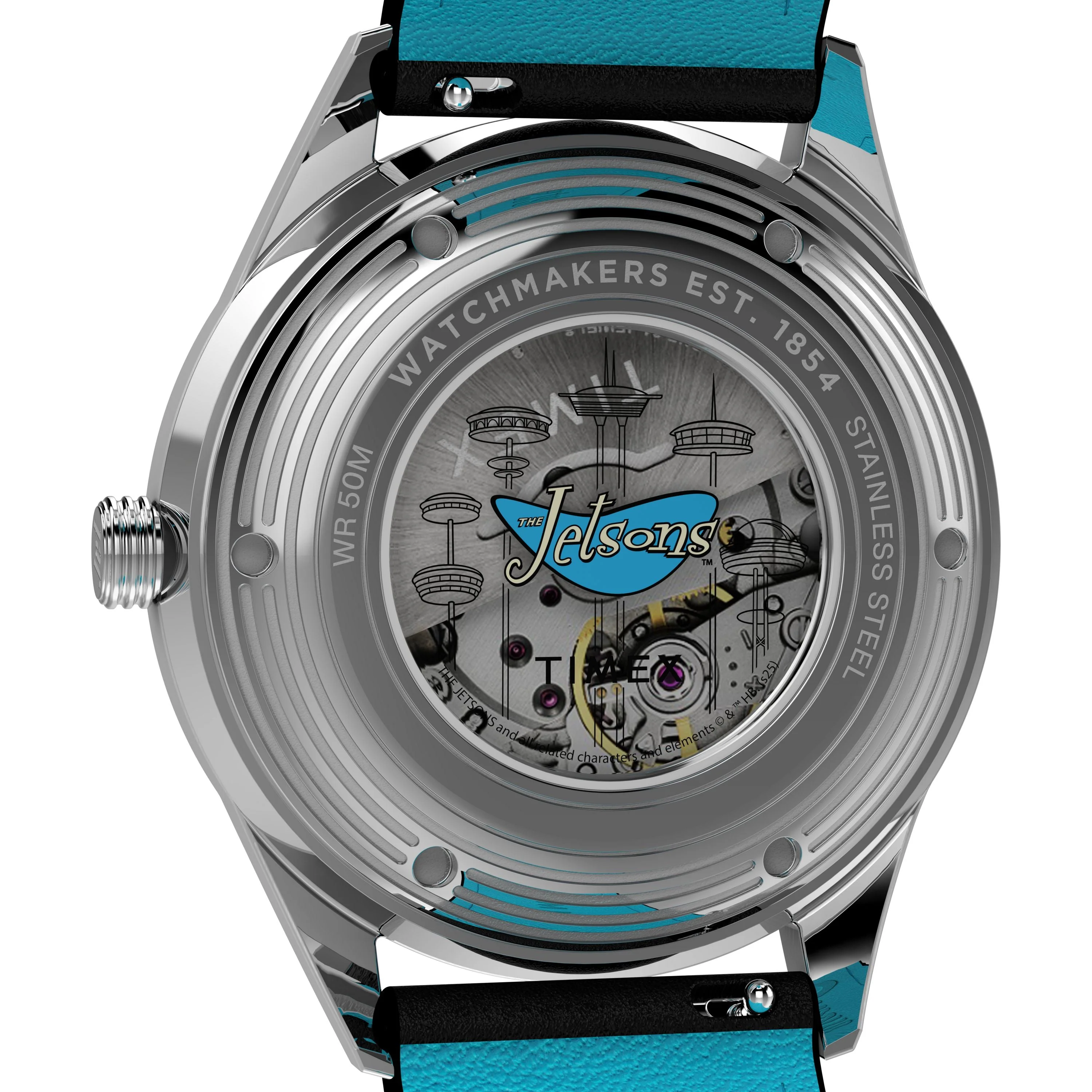 Marlin Jet Automatic x The Jetsons | 38mm, Steel, Leather, Silver Dial - Image 4