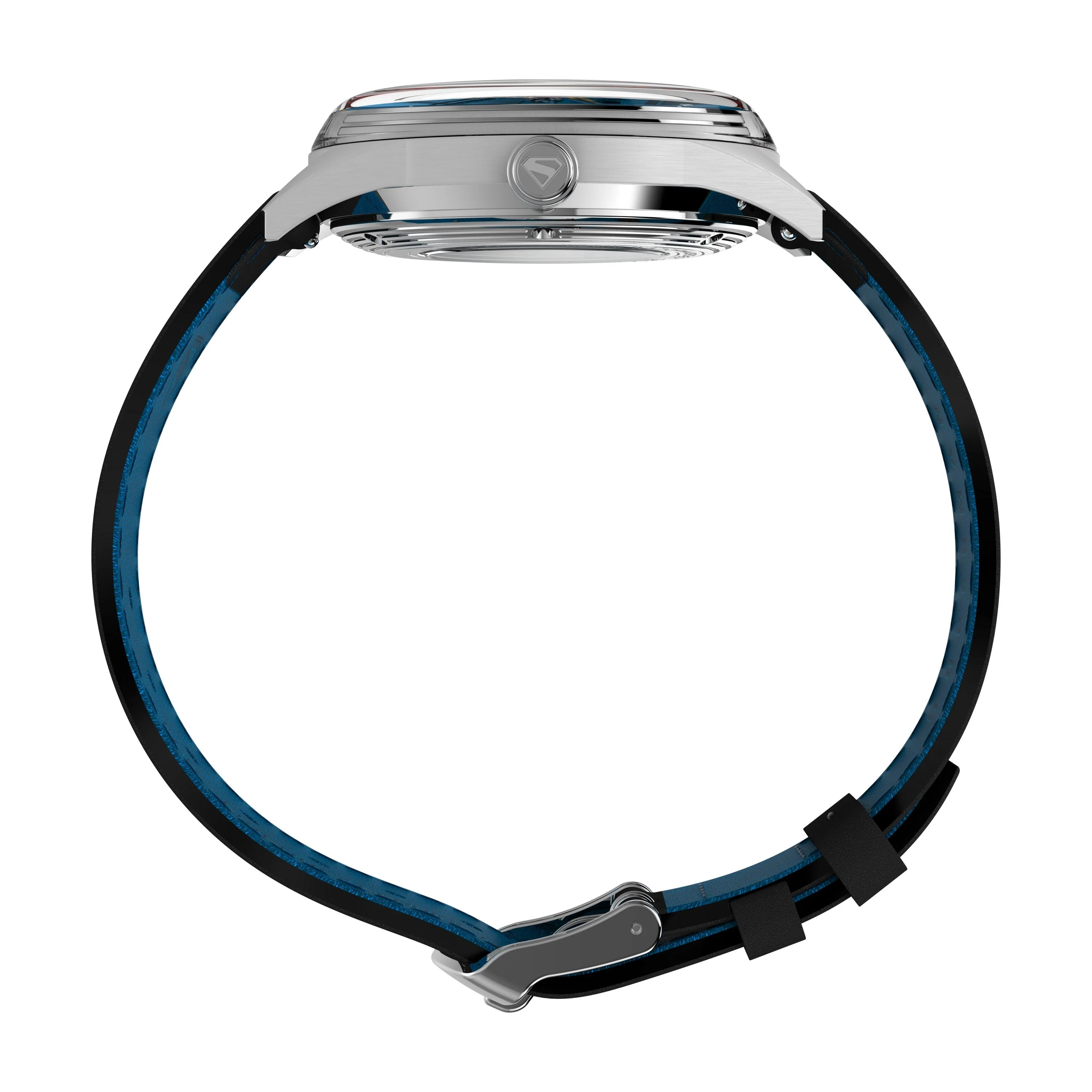 Timex x Superman Marlin® Jet Automatiic | 38mm, Steel, Leather, Blue Dial - Image 2