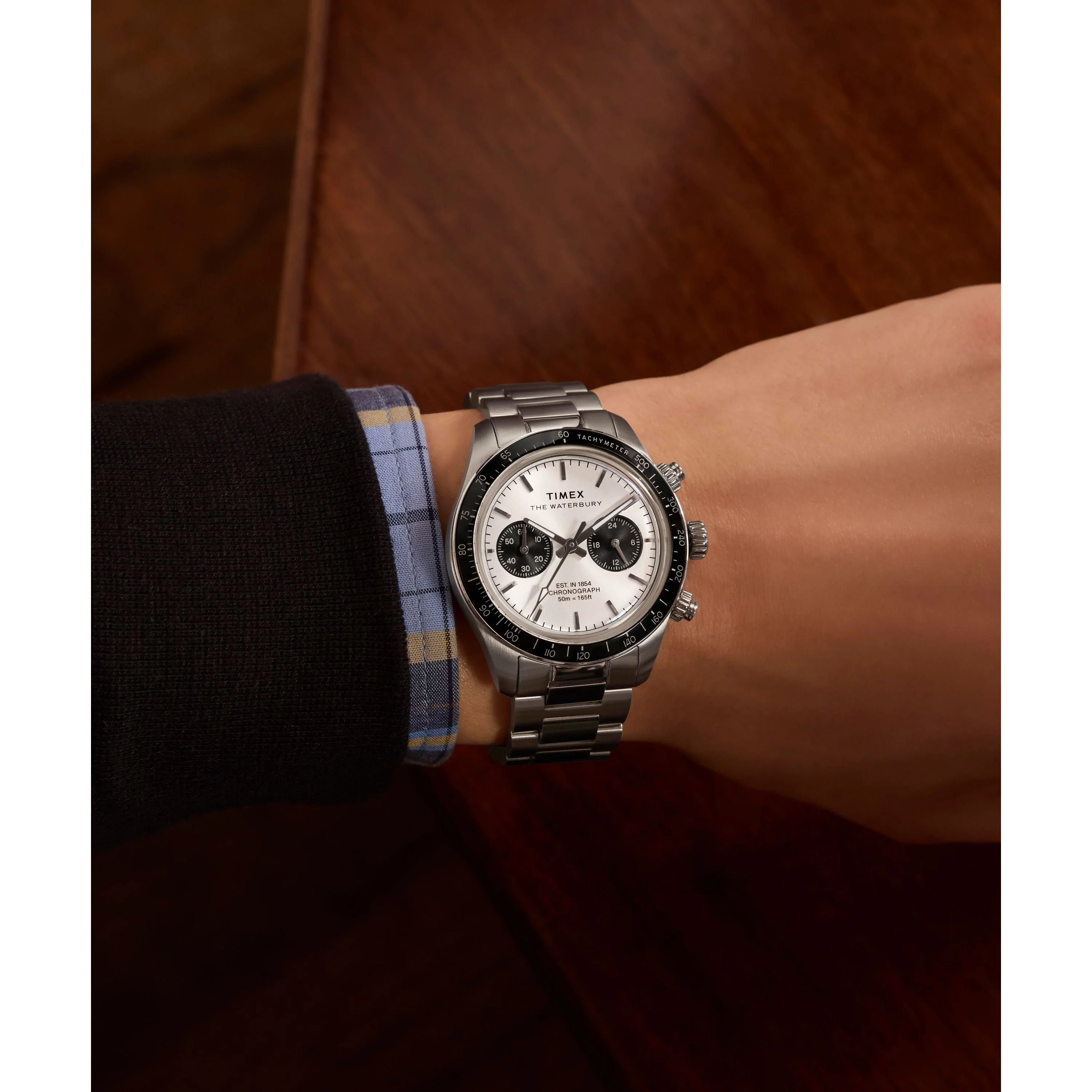 Waterbury Heritage Chronograph | 39mm, Steel, Silver Dial - Image 8