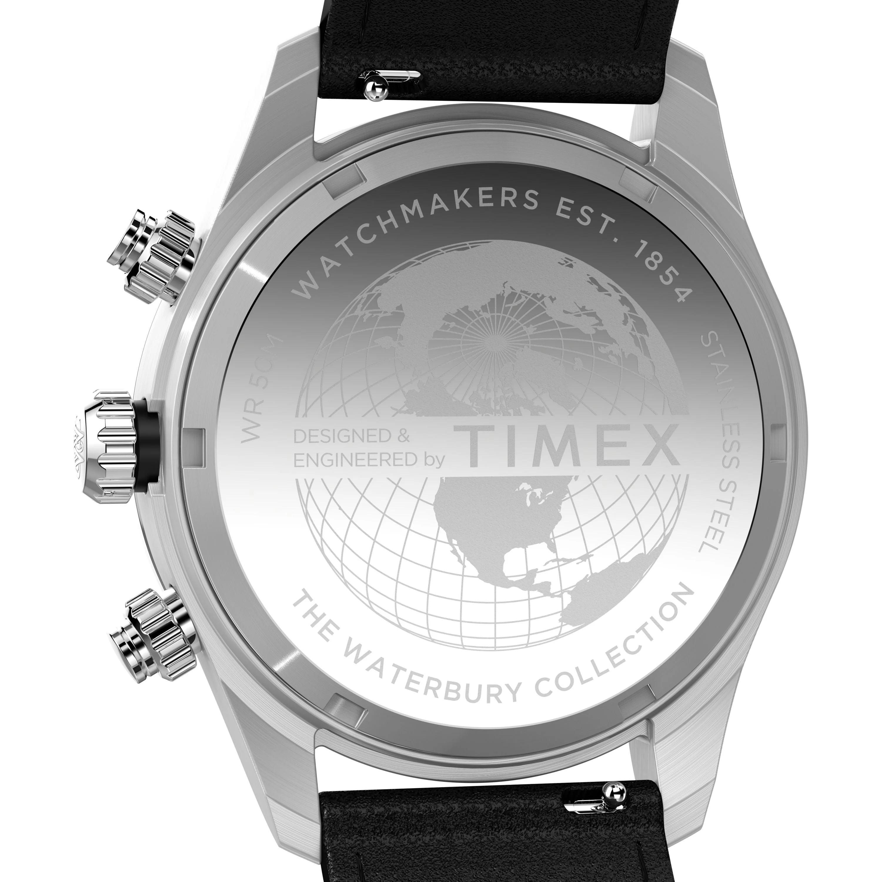Waterbury Heritage Chronograph | 39mm, Steel, Leather, Silver Dial - Image 4