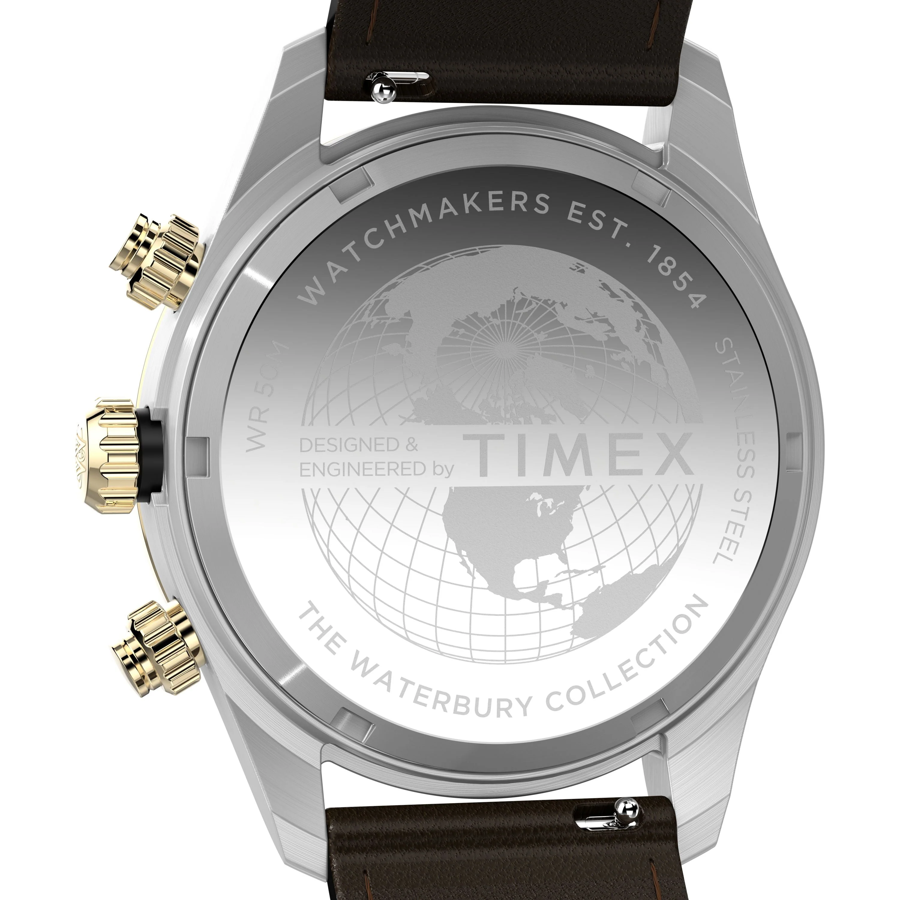 Waterbury Heritage Chronograph | 39mm, Steel, Leather, Black Dial - Image 4