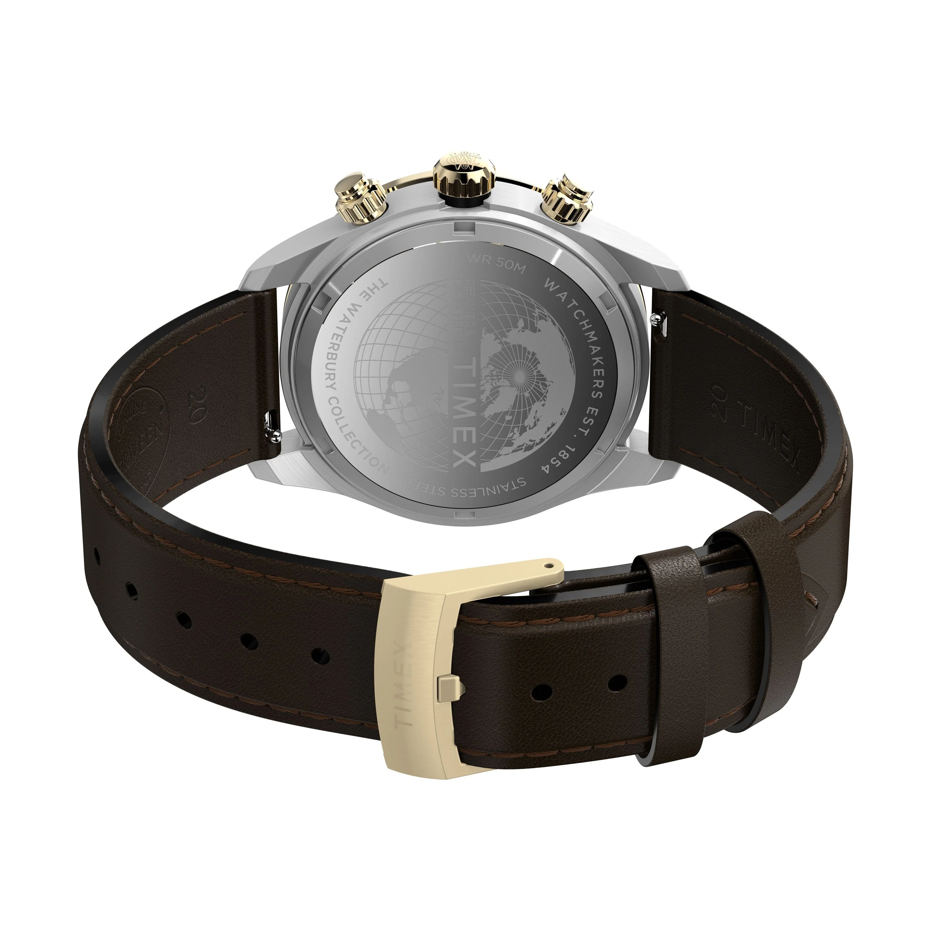 Waterbury Heritage Chronograph | 39mm, Steel, Leather, Black Dial - Image 5