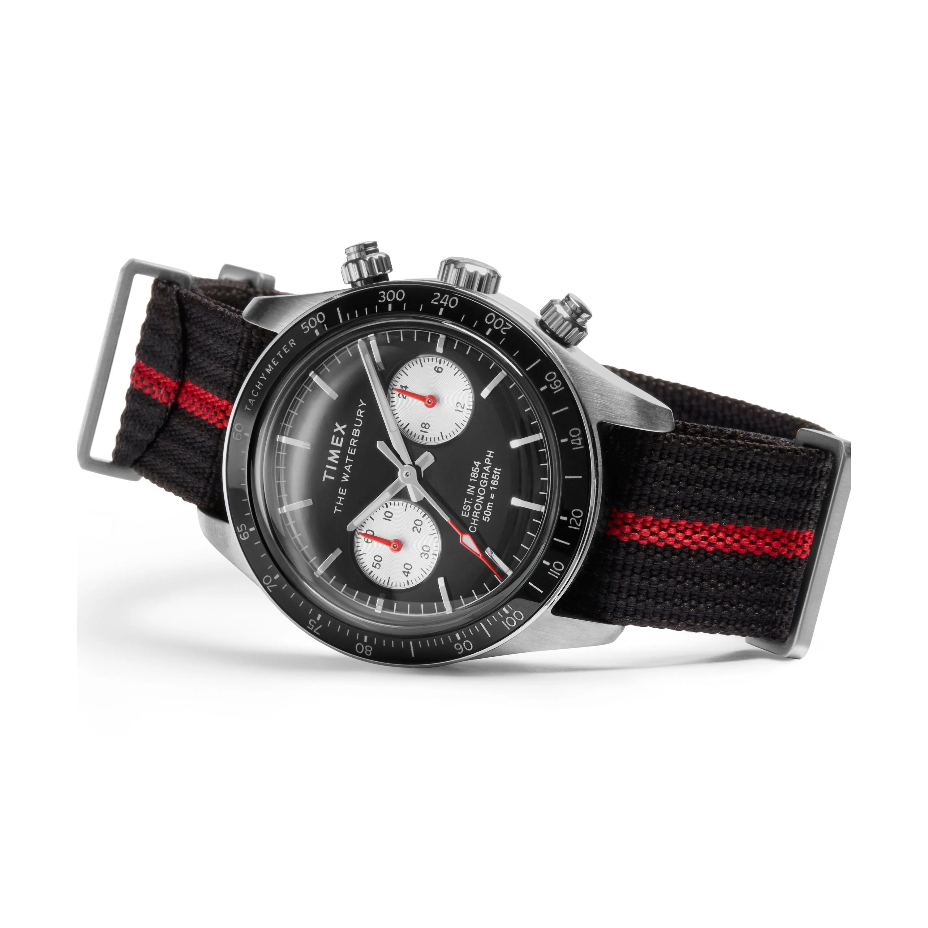 Waterbury Heritage Chronograph | 39mm, Steel, Fabric, Black Dial - Image 6