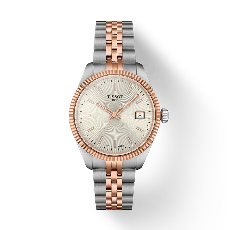 Ballade 34 | 34mm, Steel & PVD Rose Gold, Silver Dial