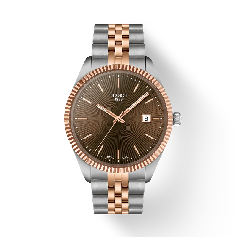 Ballade 40 | 40mm, Steel & PVD Rose Gold, Brown Dial