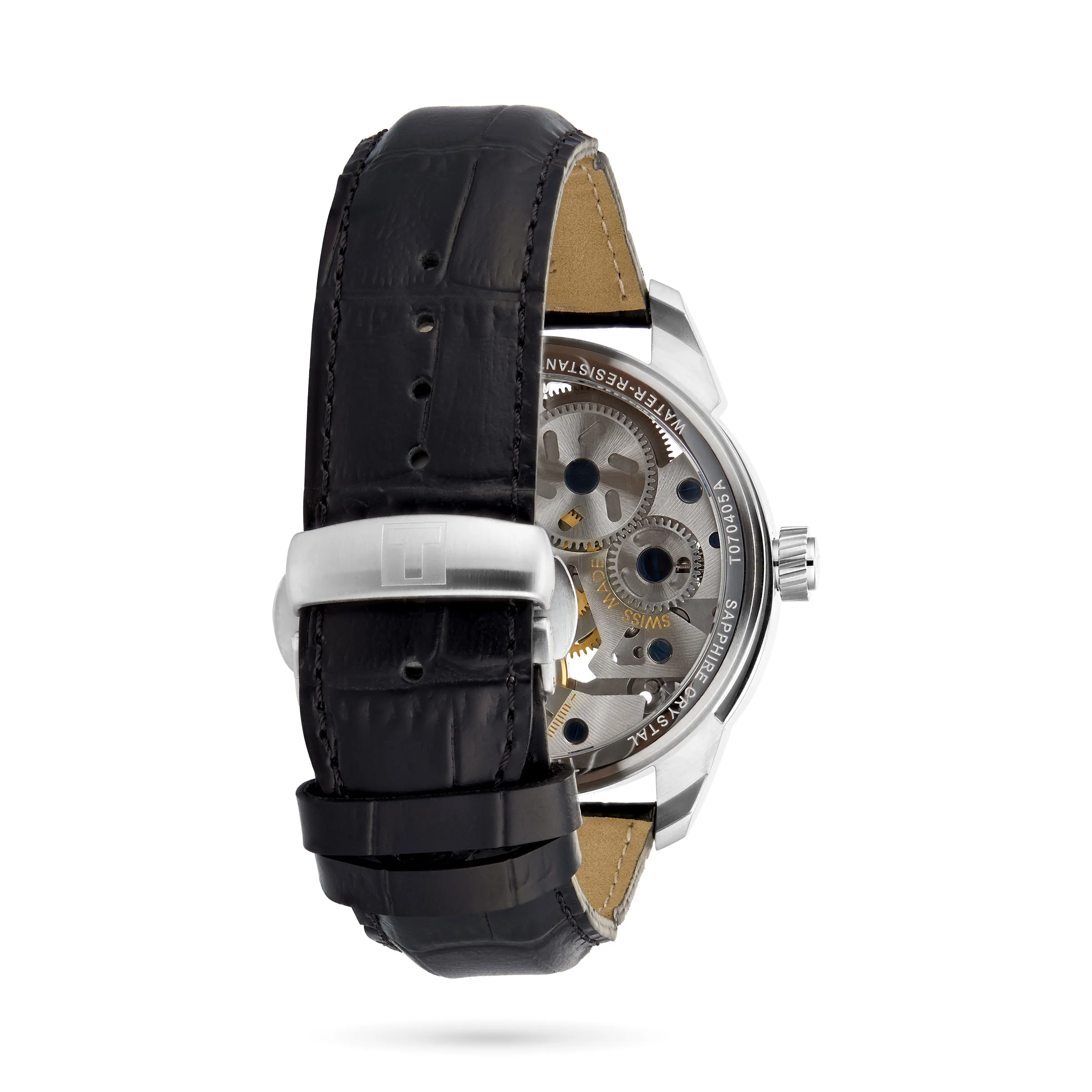 T-Complication Squelette Mechanical | 43mm, Steel, Leather, Silver Dial - Image 3