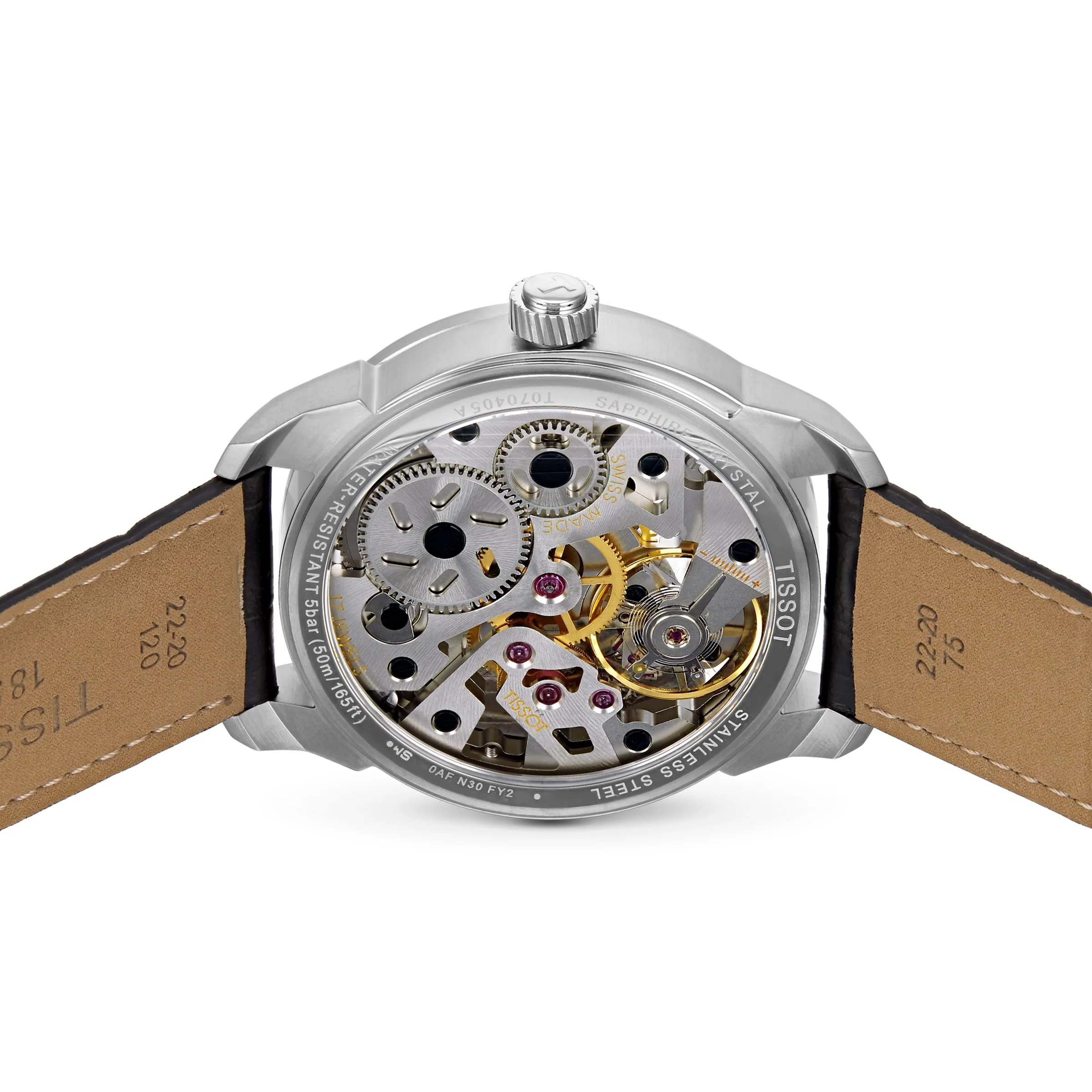T-Complication Squelette Mechanical | 43mm, Steel, Leather, Silver Dial - Image 4