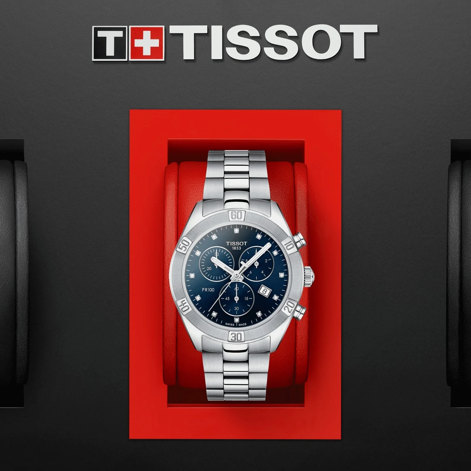 PR 100 Sport Chic Chronograph | 38mm, Steel, Blue Dial - Image 2