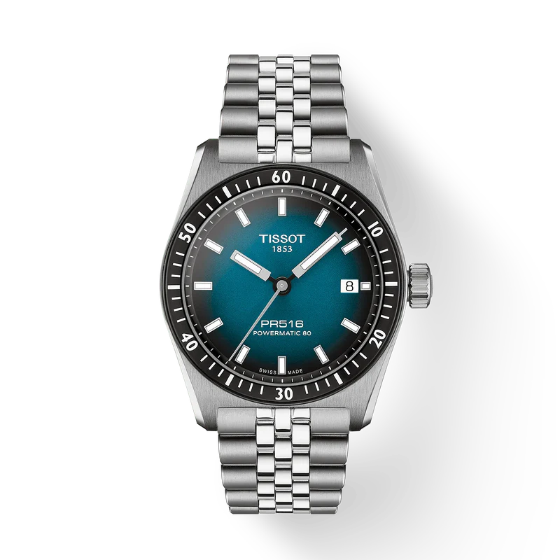 PR516 38 | 38mm, Steel, Blue Dial